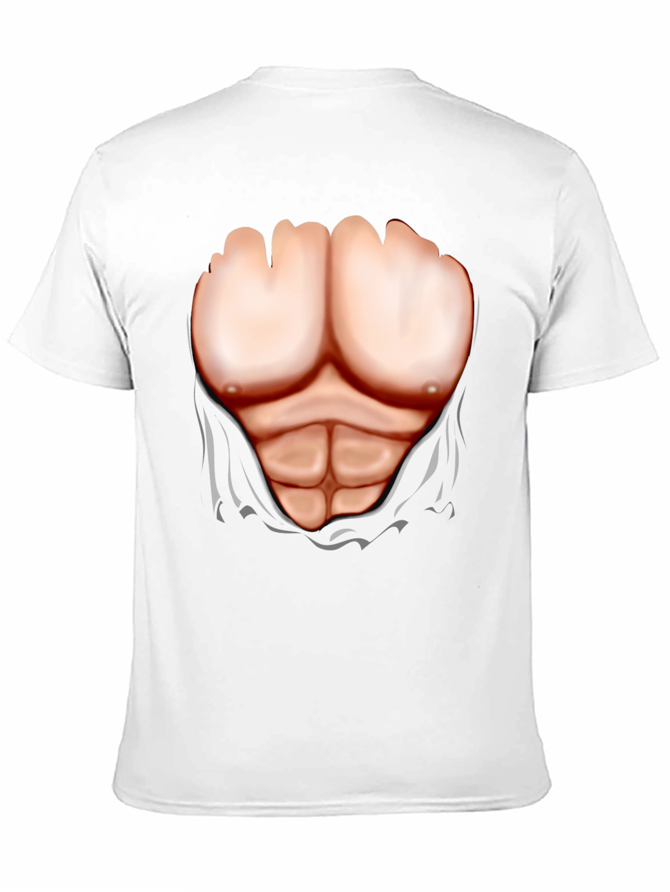 Black Muscle Chest Print T-Shirt - Black Novelty Tee view 11