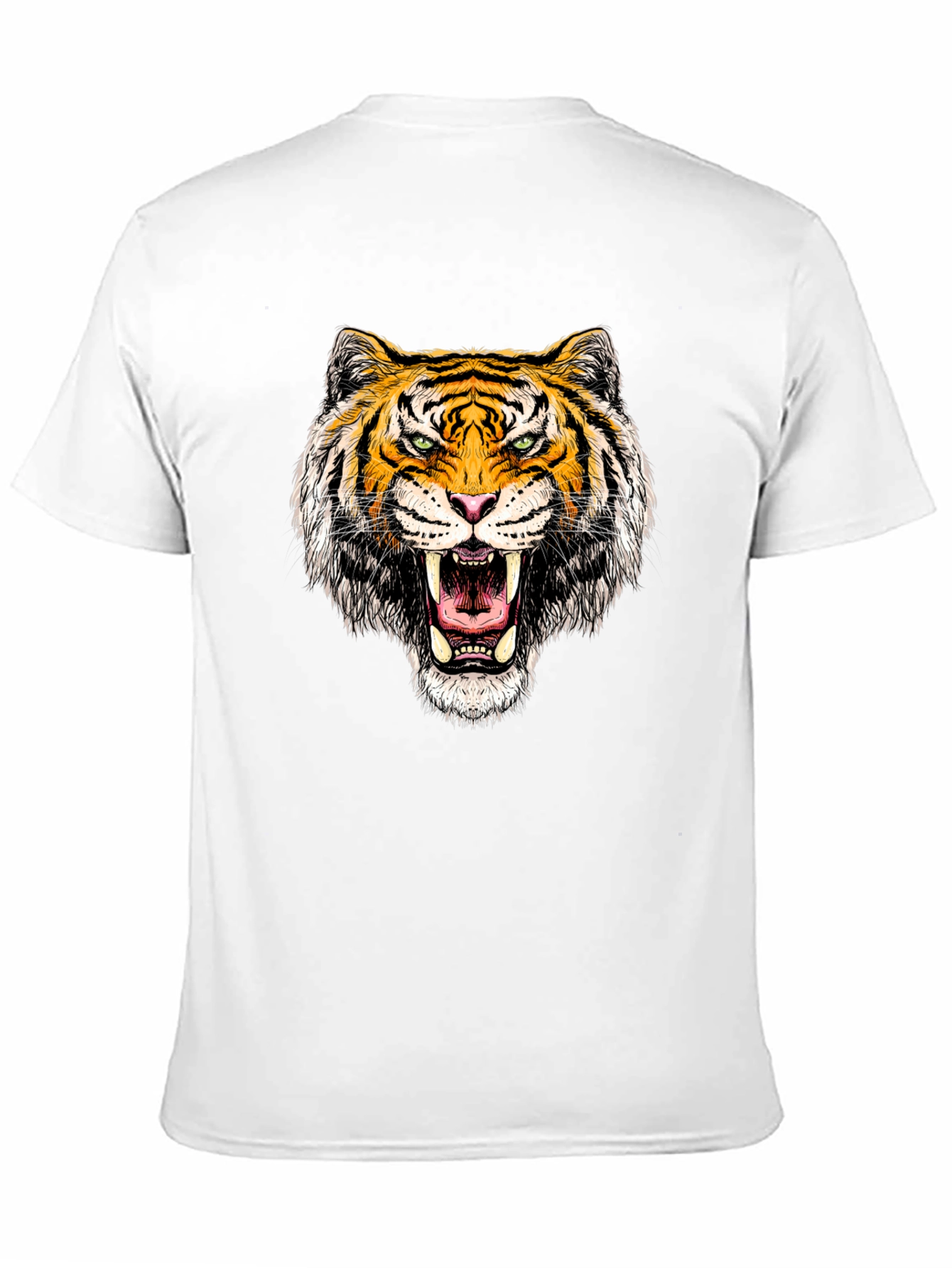Black Roaring Tiger Graphic Tee - Black Cotton T-Shirt view 11