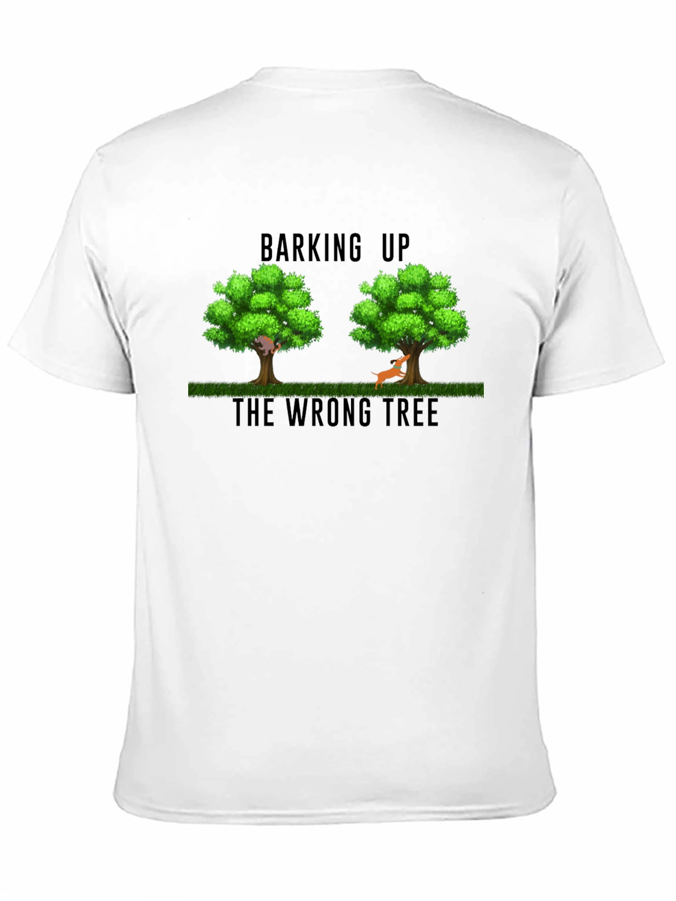Black Barking Up the Wrong Tree Graphic T-Shirt view 11