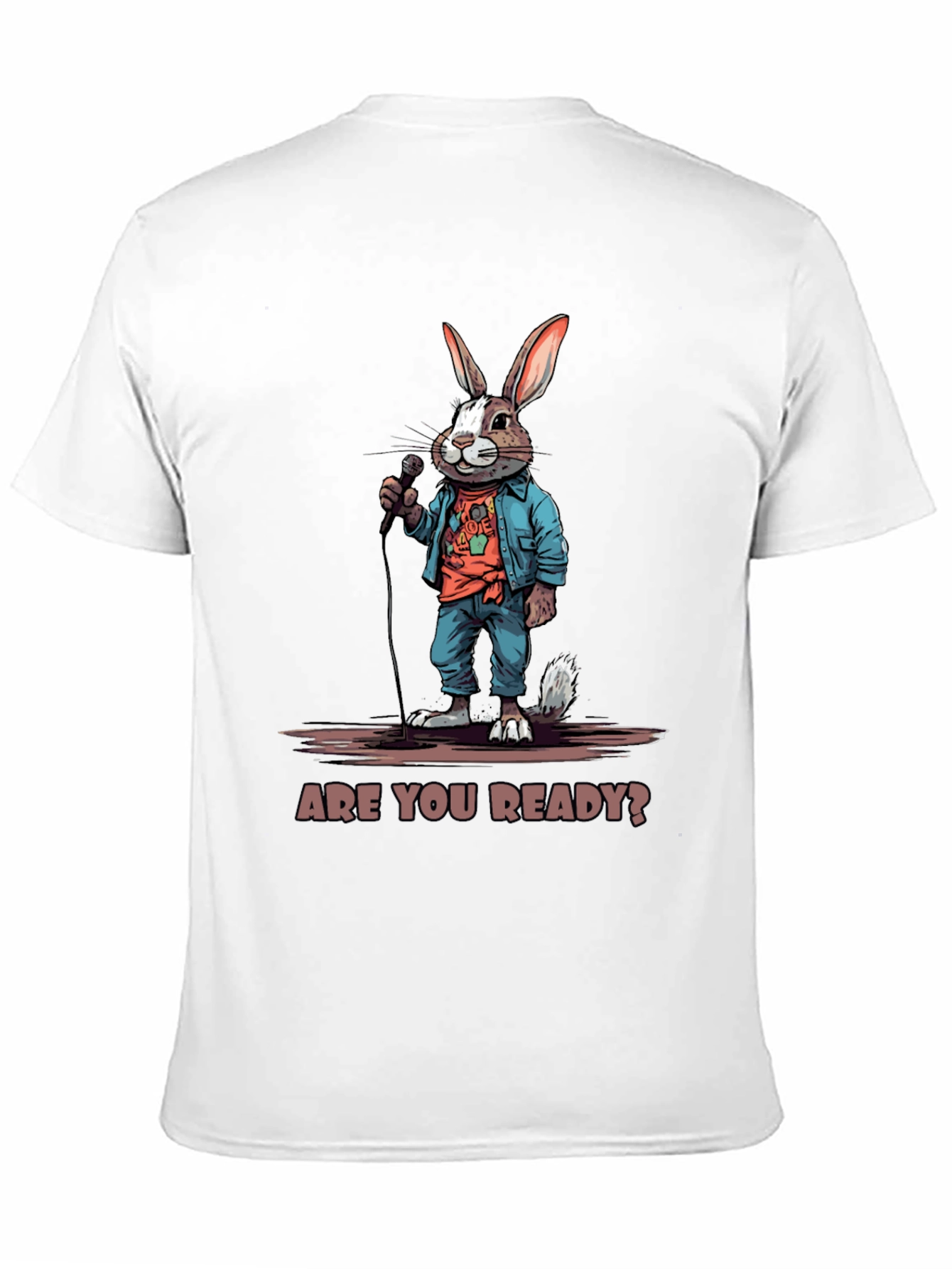 Black Are You Ready? Bunny Graphic T-Shirt view 11