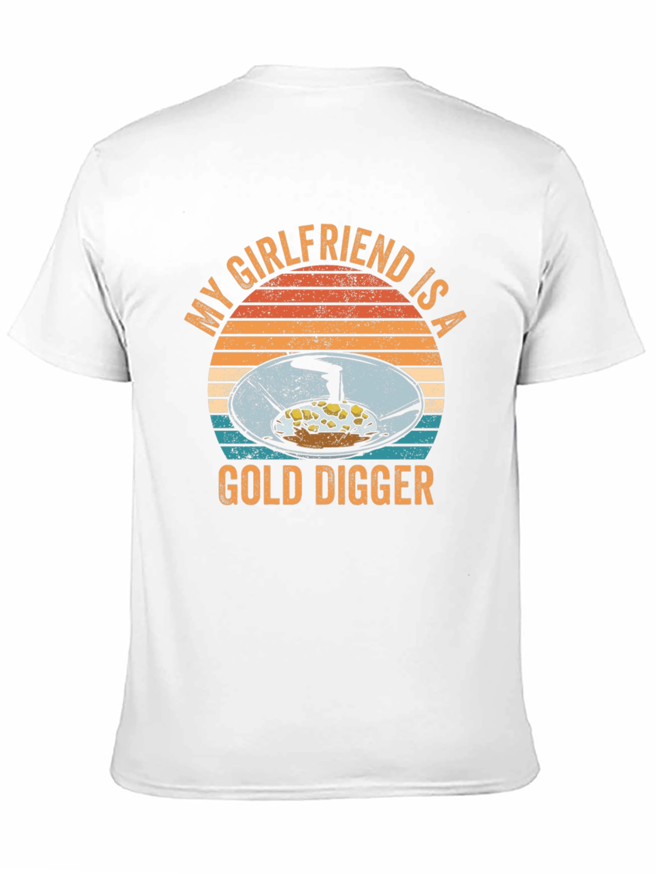 Black Funny "My Girlfriend is a Gold Digger" Graphic T-Shirt view 11