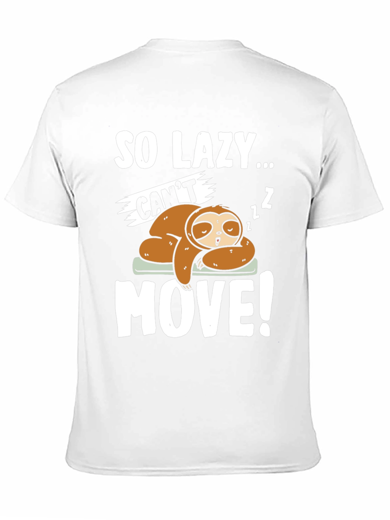 Black So Lazy Sloth Graphic Tee - Funny Sleep T-Shirt view 11