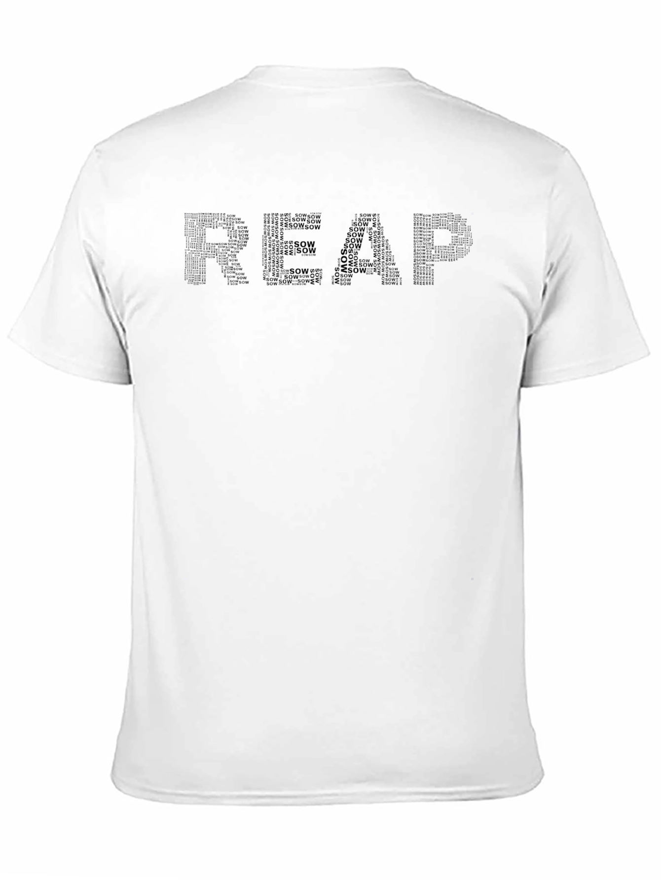 Black REAP Word Art Black Crew Neck T-Shirt view 11