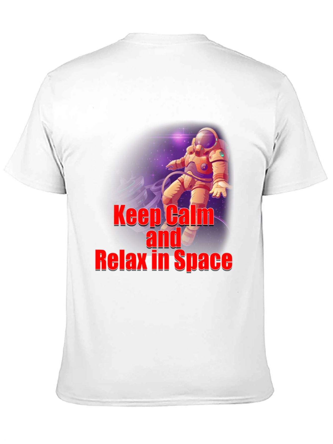 Black Keep Calm Astronaut T-Shirt - Space Design view 11