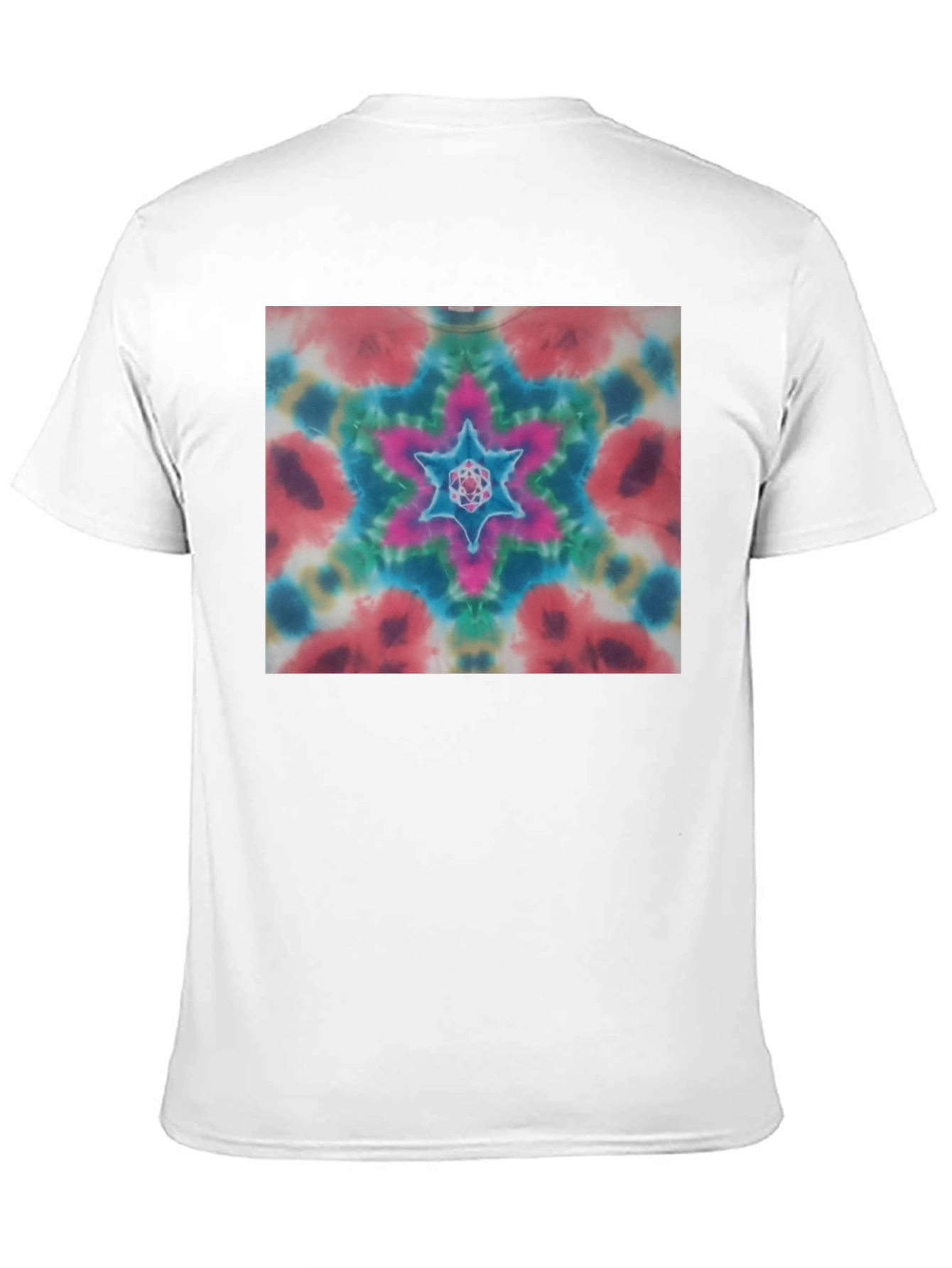Black Colorful Tie-Dye Starburst Graphic Tee - Unisex view 11