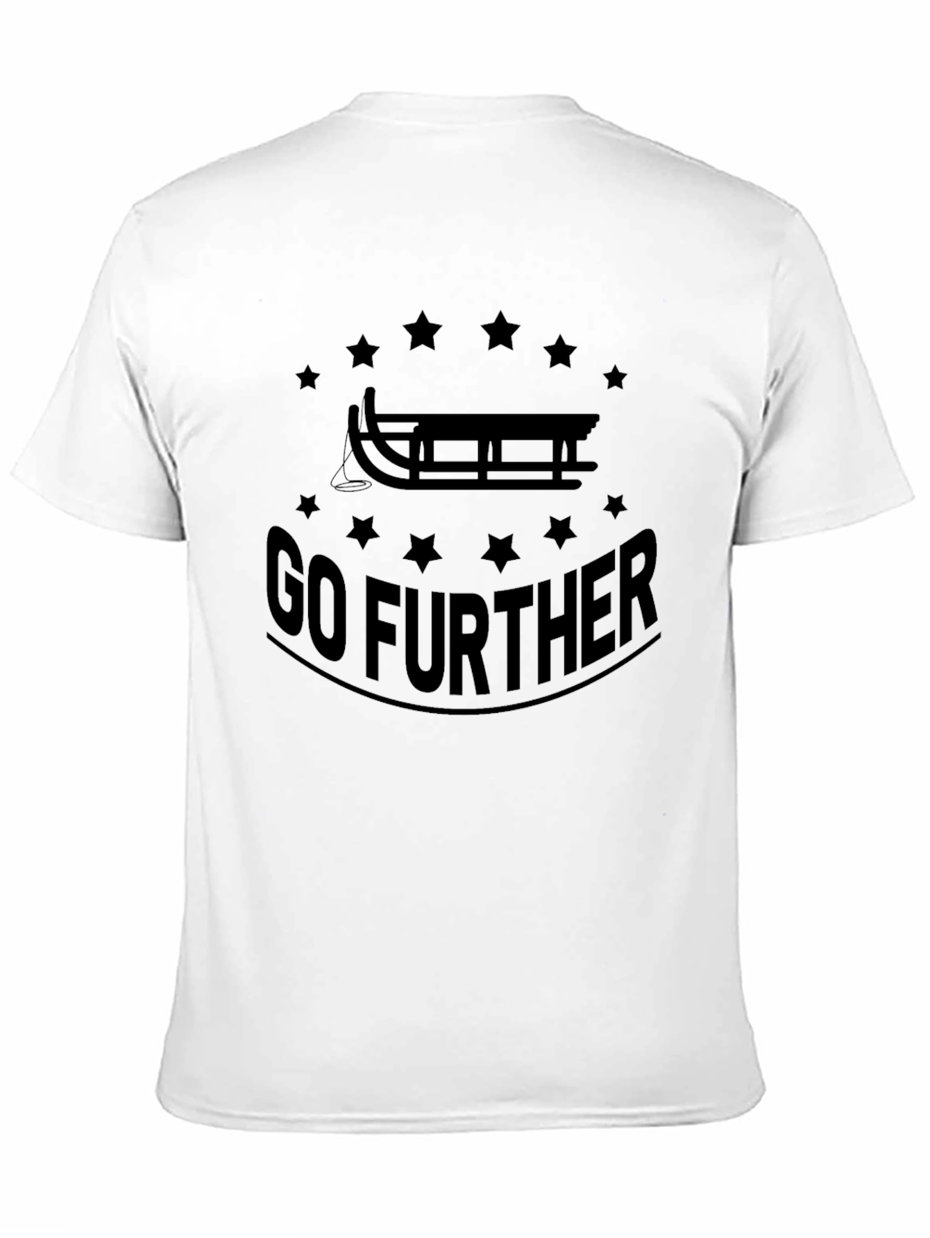 Black Go Further Sled Graphic Tee - Black Cotton T-Shirt view 11