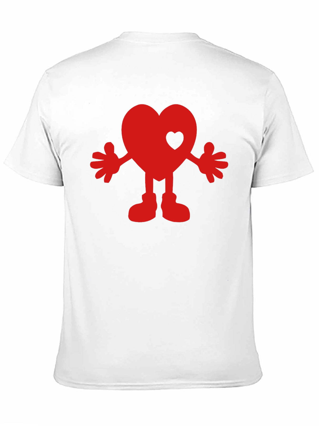 Black Heart Character Graphic Tee - Black Cotton Blend Shirt view 11