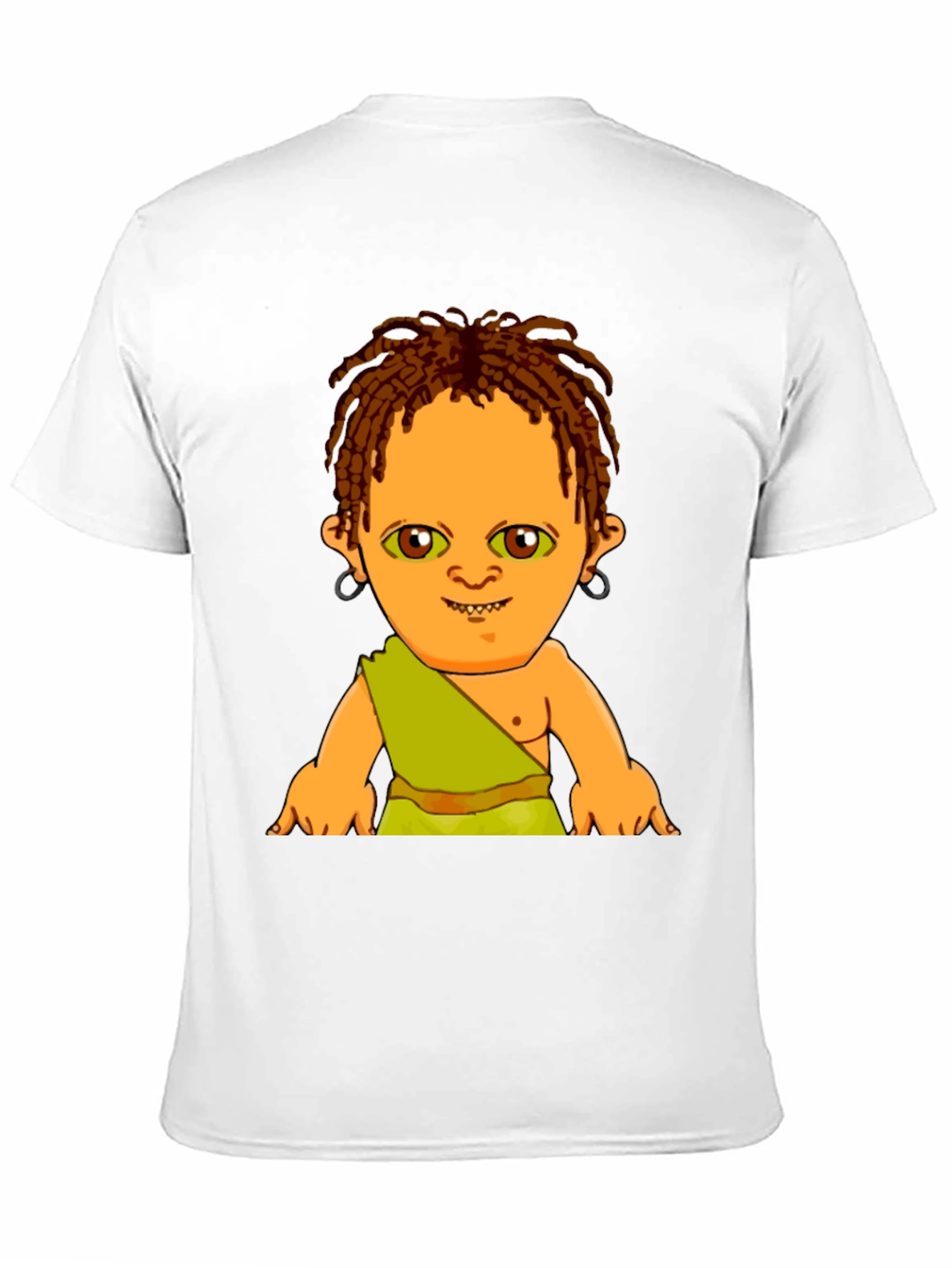 Black Cartoon Character Print Black T-Shirt view 11