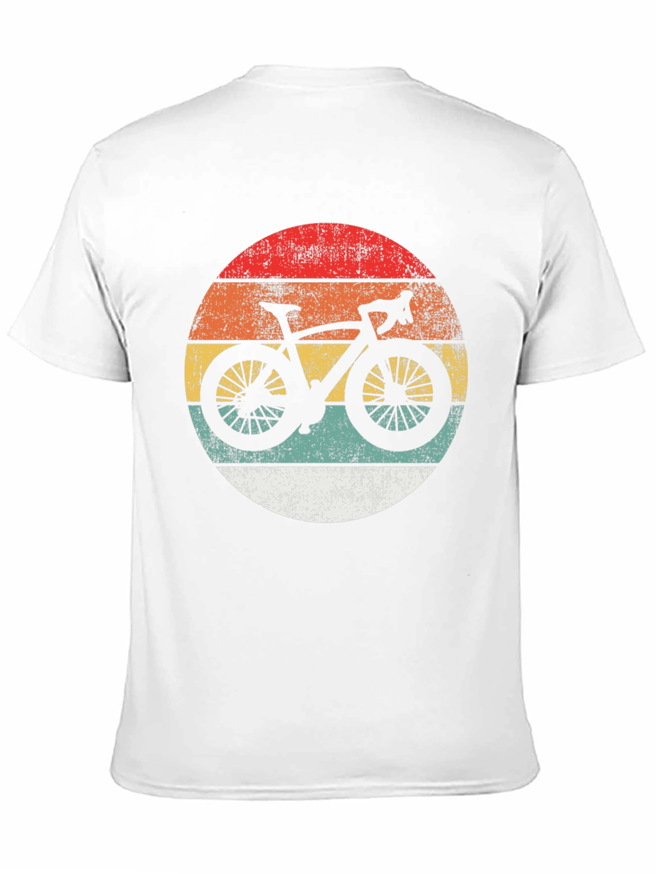 Black Retro Cycling Sunset T-Shirt view 11