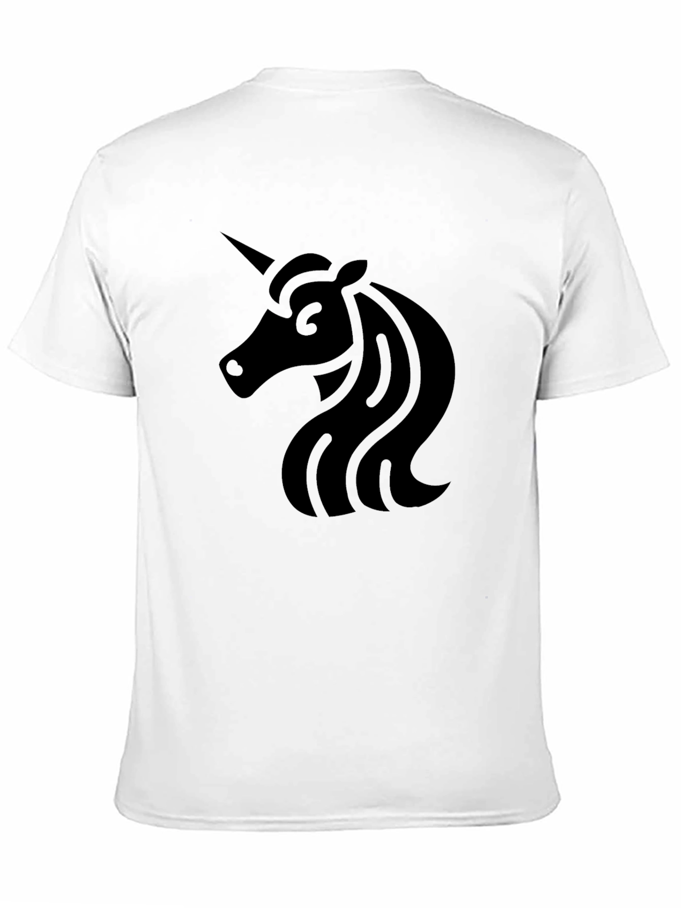 Black Unicorn Graphic T-Shirt - Solid Black Tee view 11