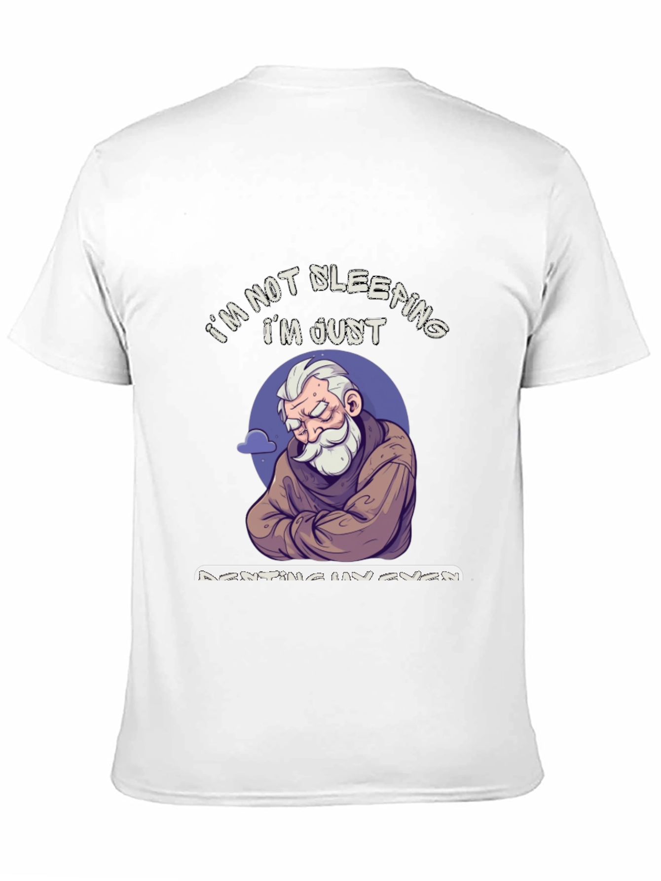 Black Funny "I'm Not Sleeping" Graphic Tee view 11