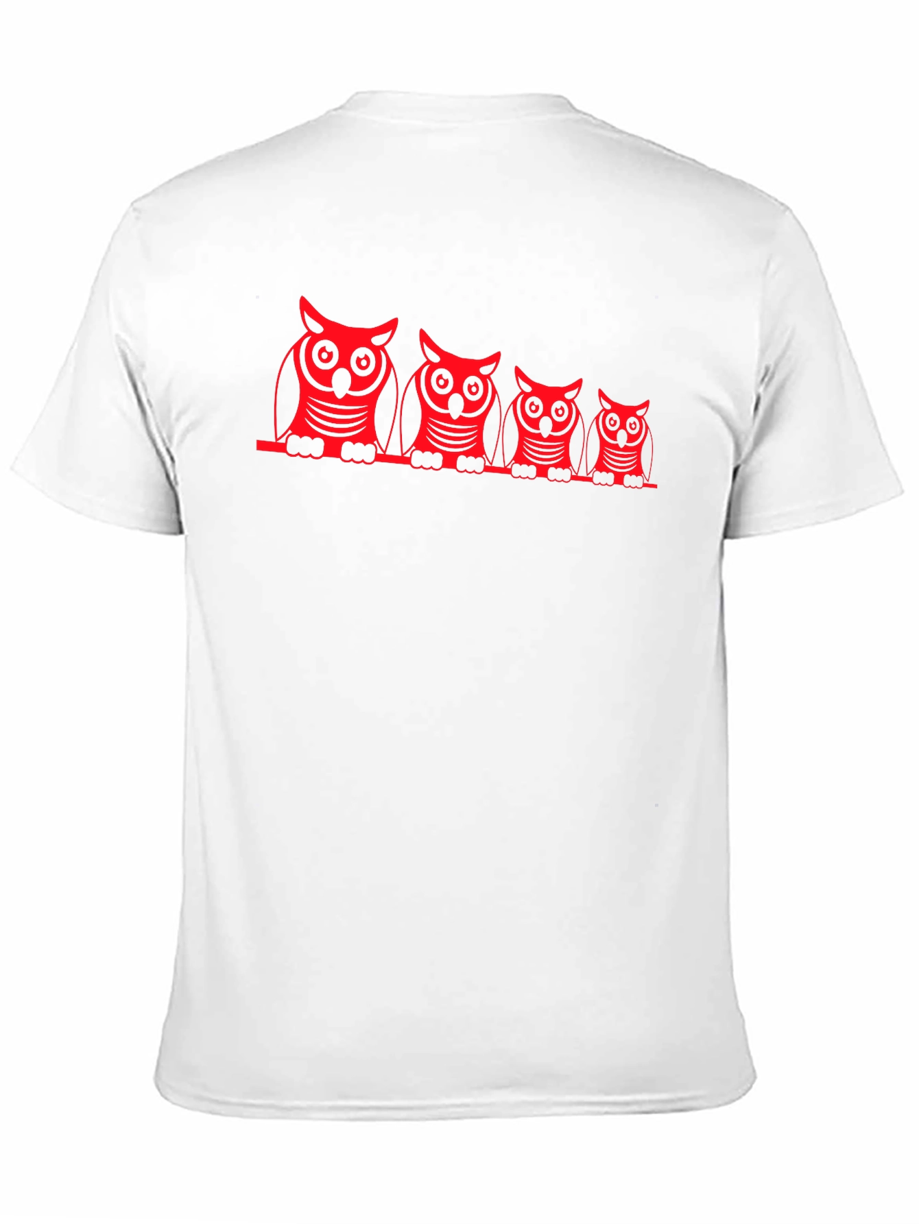 Black Owl Family Graphic Tee - Black Crew Neck Shirt view 11