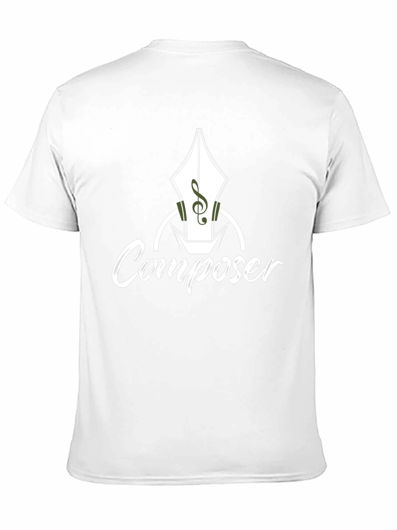 Black Composer T-Shirt - Music Pen Design view 11