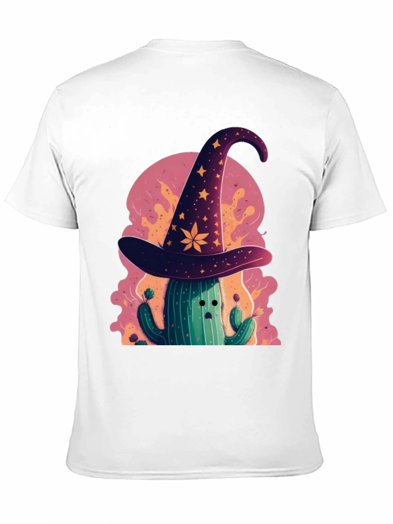 Black Whimsical Cactus Wizard Graphic Tee view 11