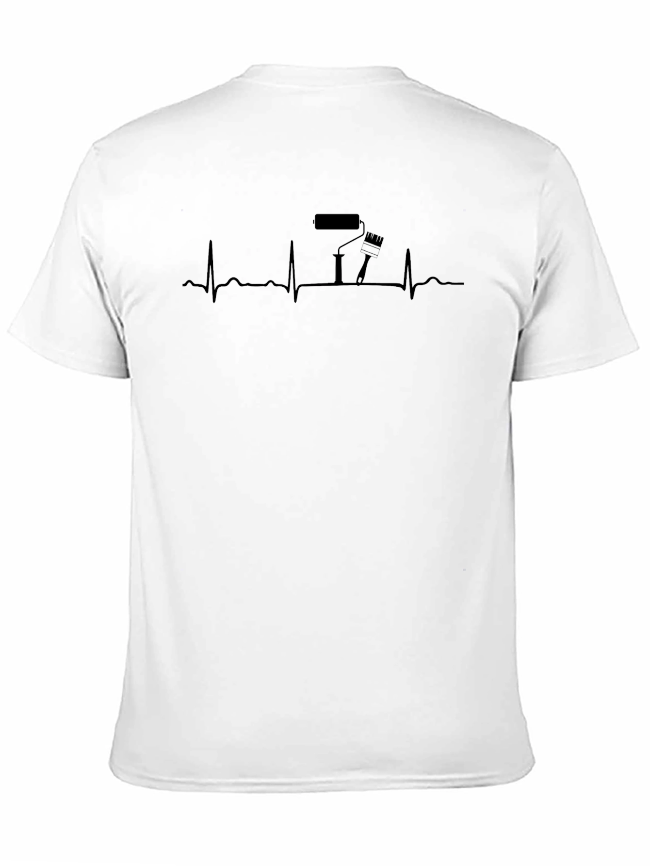 Black Painter Heartbeat T-Shirt - Artistic Design, Comfortable Fit view 11