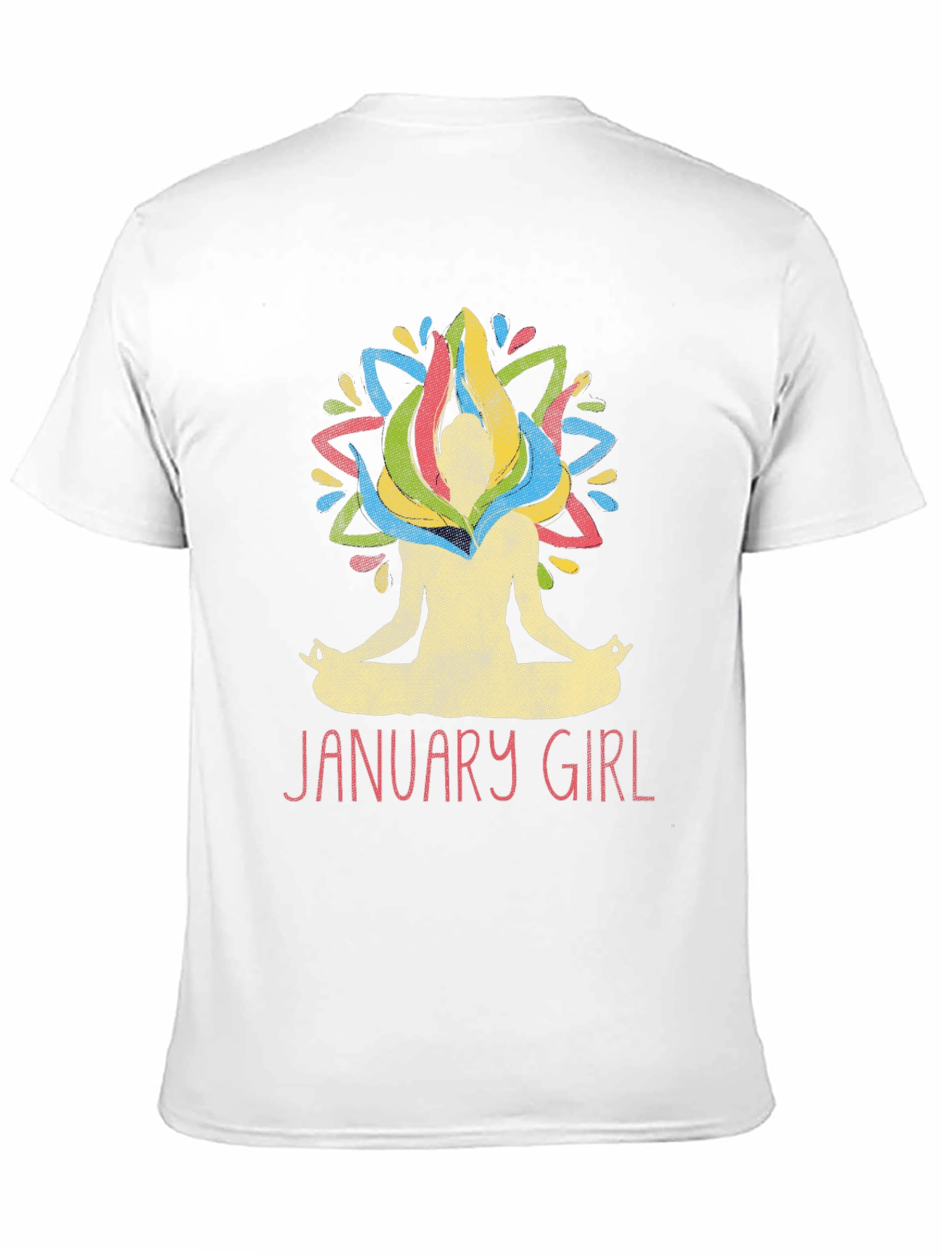 January Girl Meditation T-Shirt Yoga Lotus Birthday Tee - 11