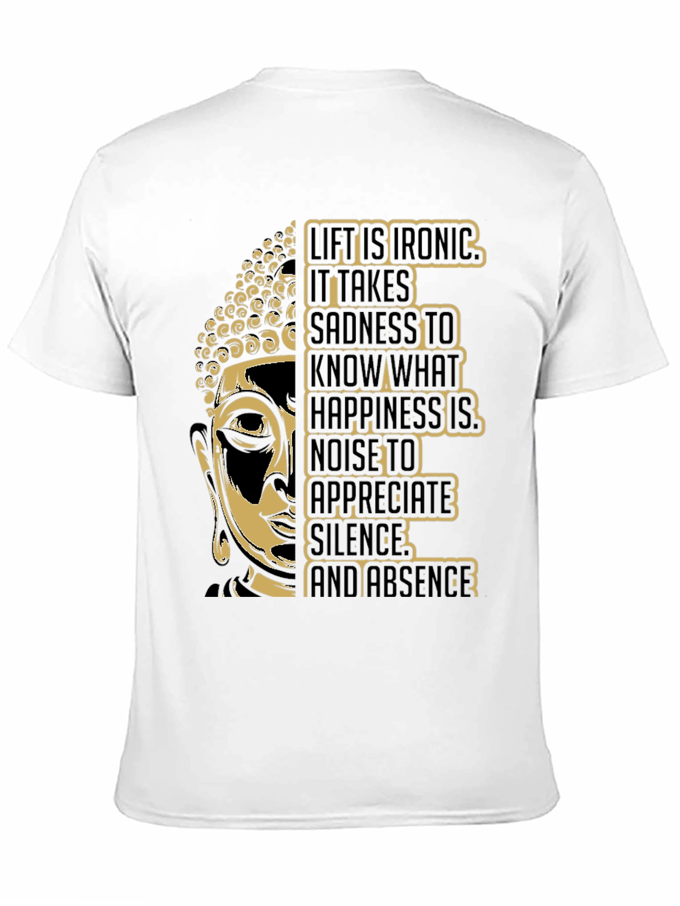 Black Buddha Graphic Tee - Irony of Life T-Shirt view 11