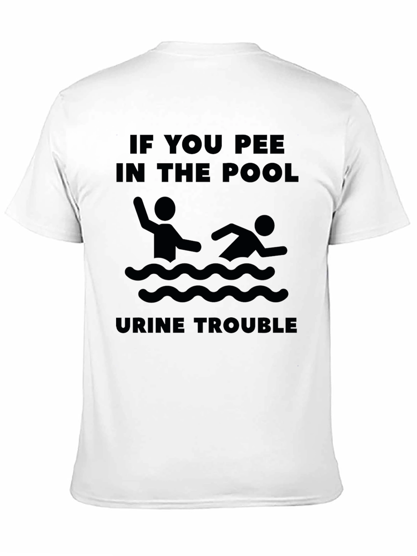 Black Funny "If You Pee in the Pool" Graphic Tee view 11