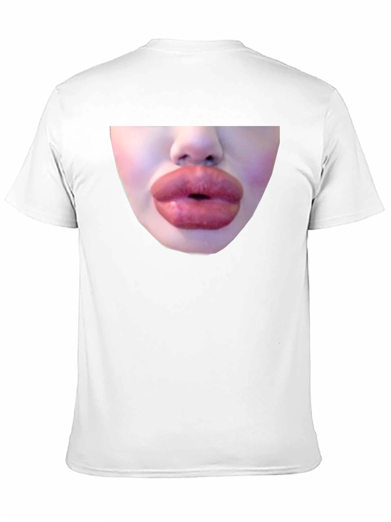 Black Statement Black Tee with Bold Lip Graphic view 11