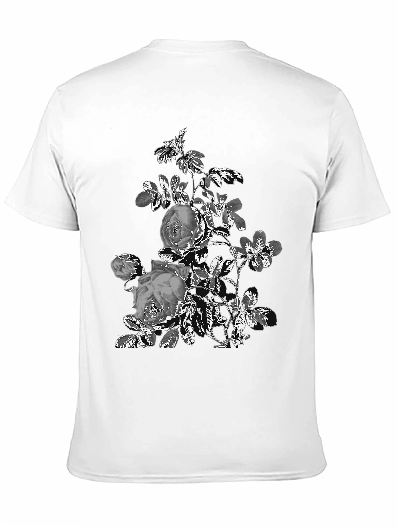 Black Floral Graphic Print Tee - Black view 11
