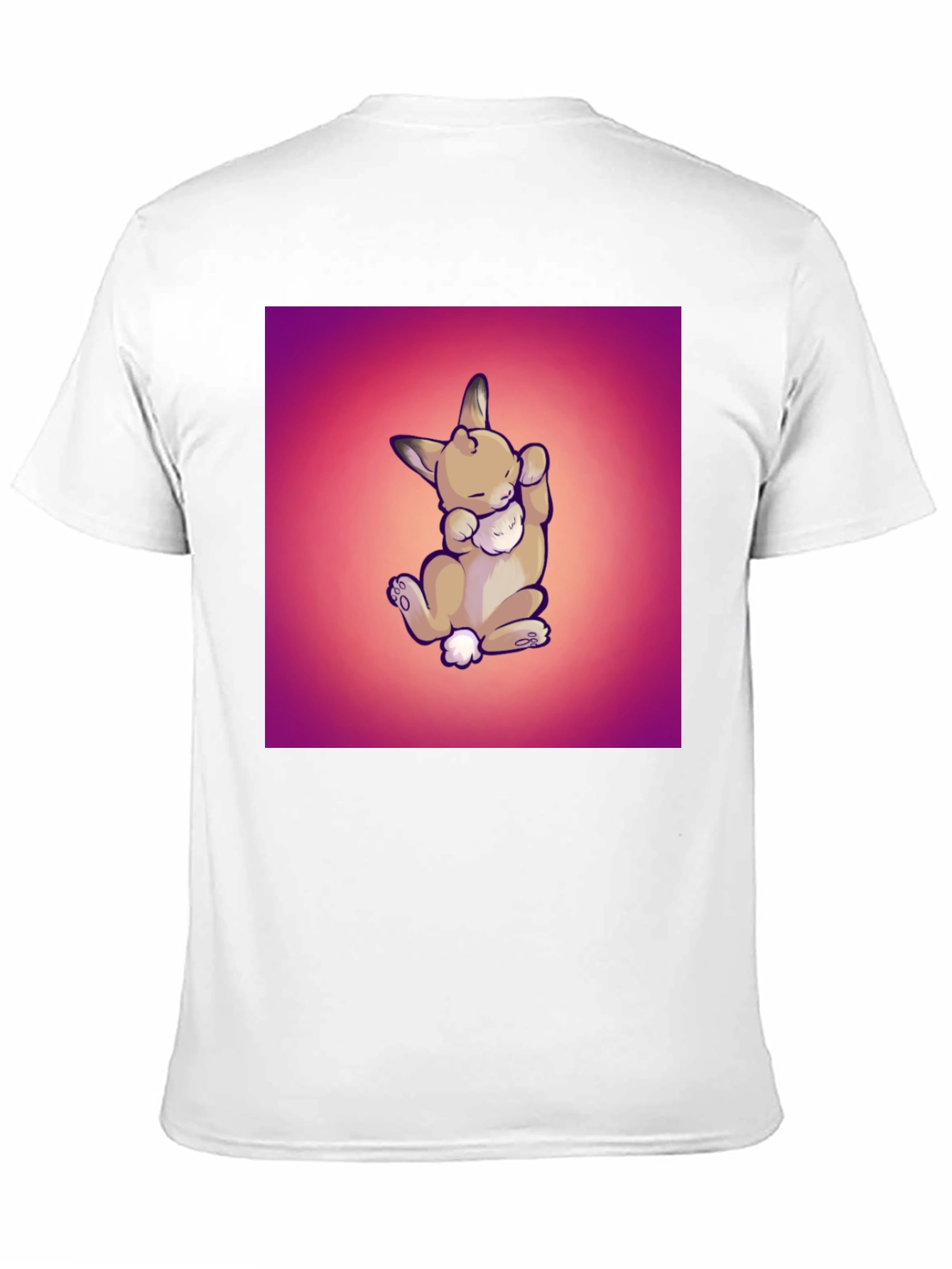 Black Cute Bunny Graphic Tee - Men's Black T-Shirt view 11