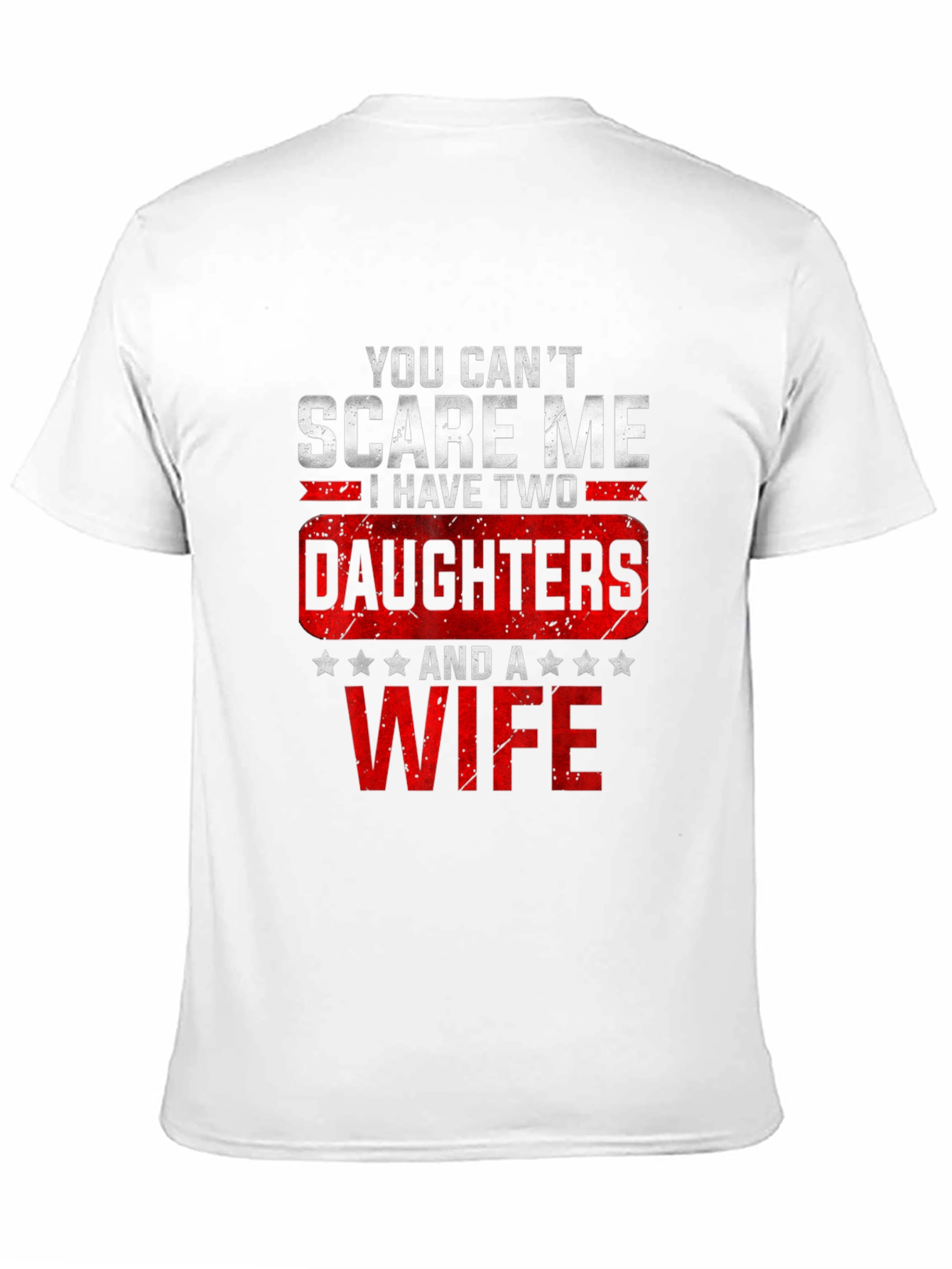 Black Funny Dad T-Shirt - Daughters & Wife view 11