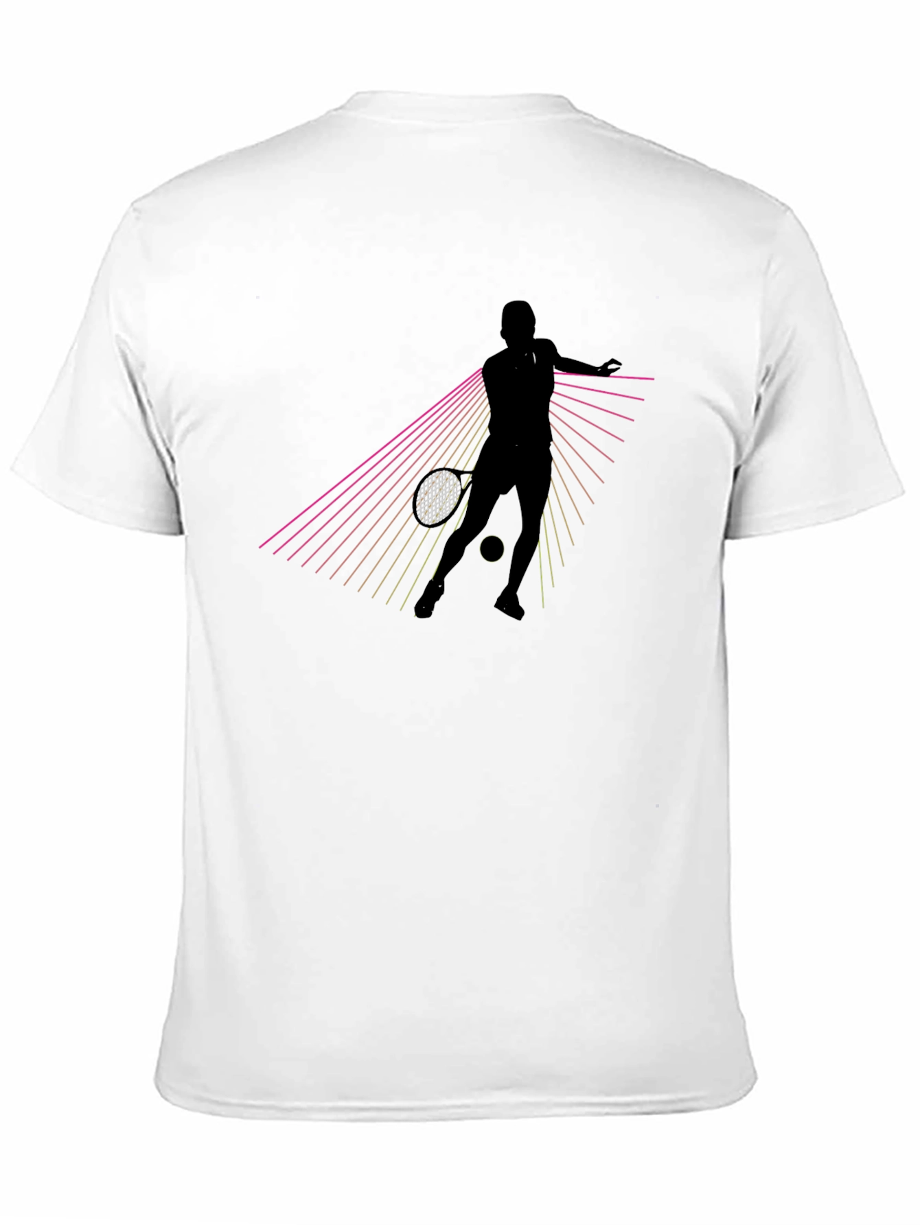Black Tennis Player Graphic Tee - Retro Style view 11