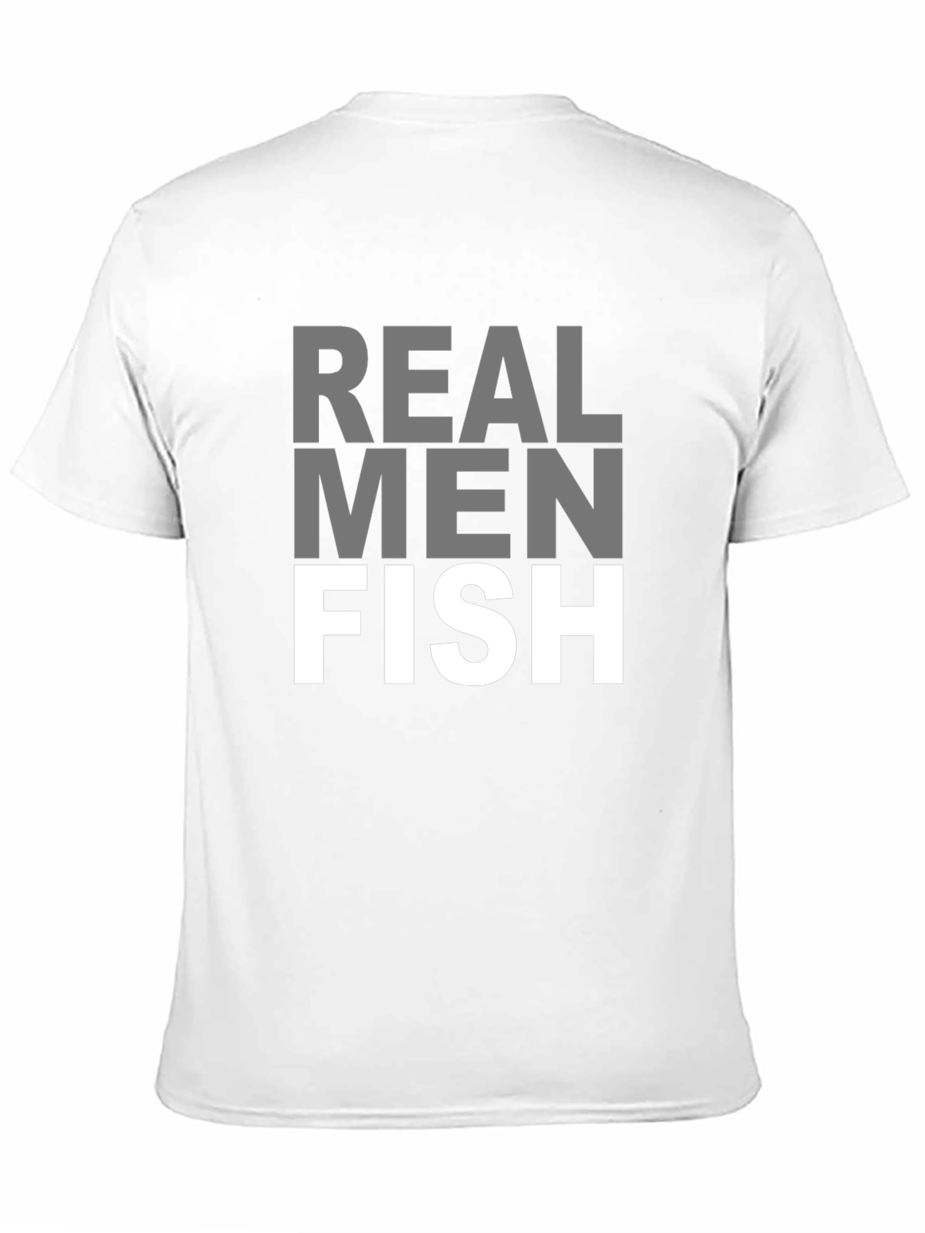 Black Real Men Fish Graphic T-Shirt view 11