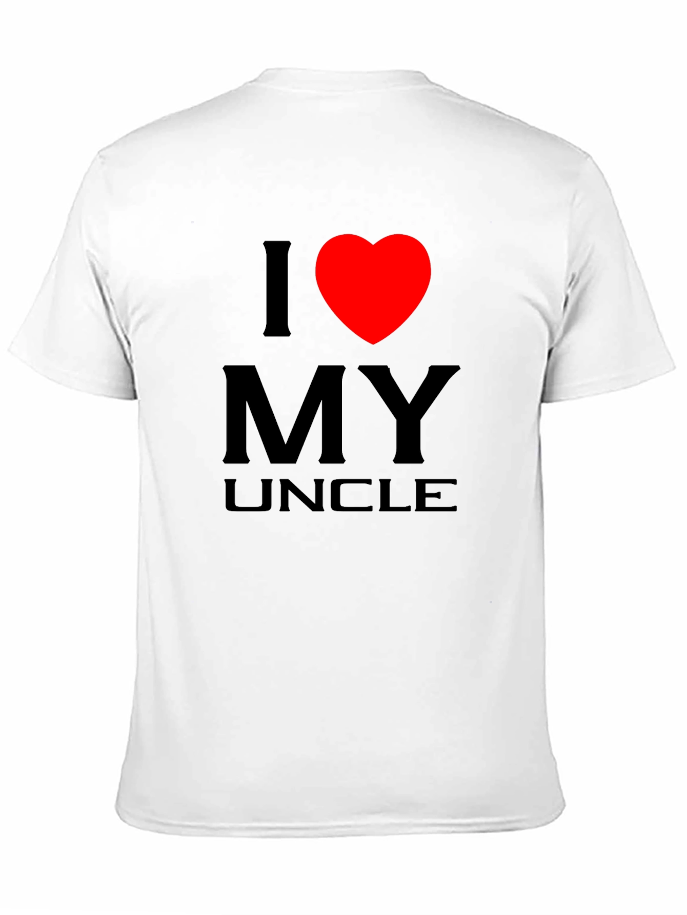 Black I Love My Uncle T-Shirt - Black Cotton Tee view 11