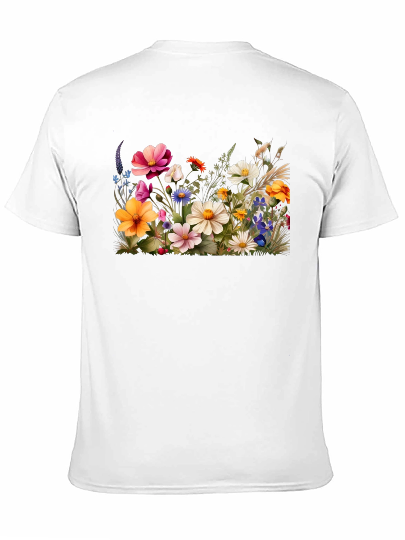 Black Floral Print Black T-Shirt view 11