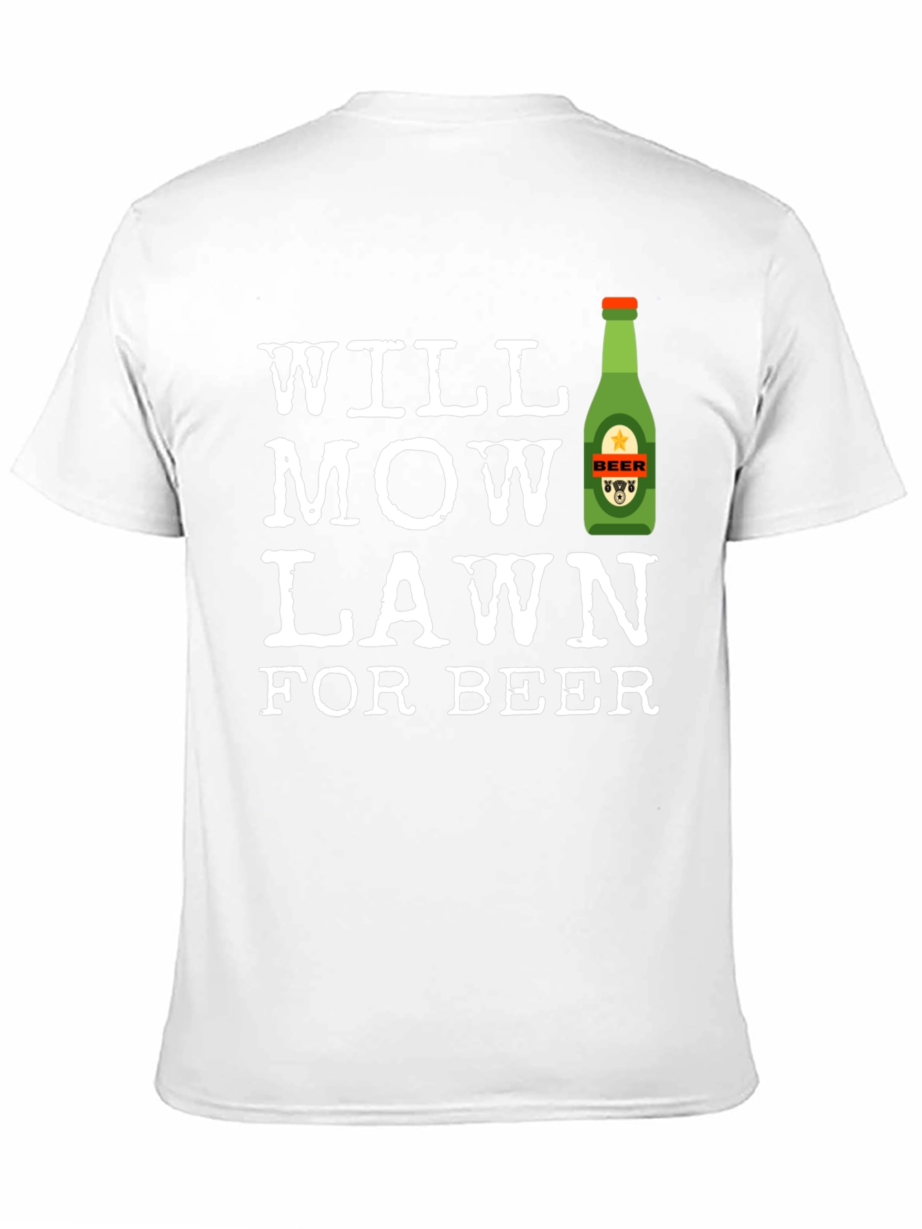 Black Will Mow Lawn for Beer T-Shirt view 11