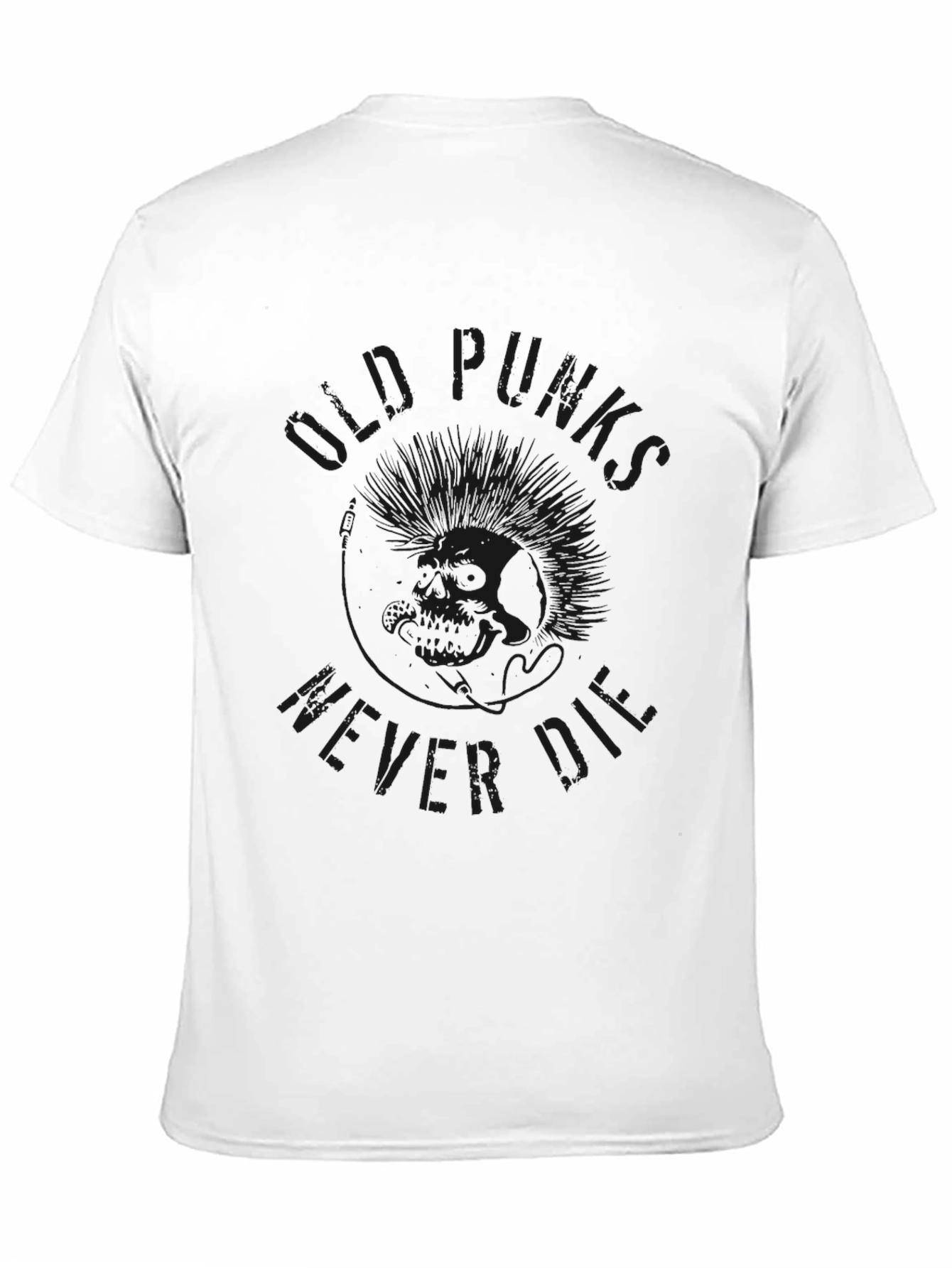 Black Black Punk Never Die Graphic Tee view 11