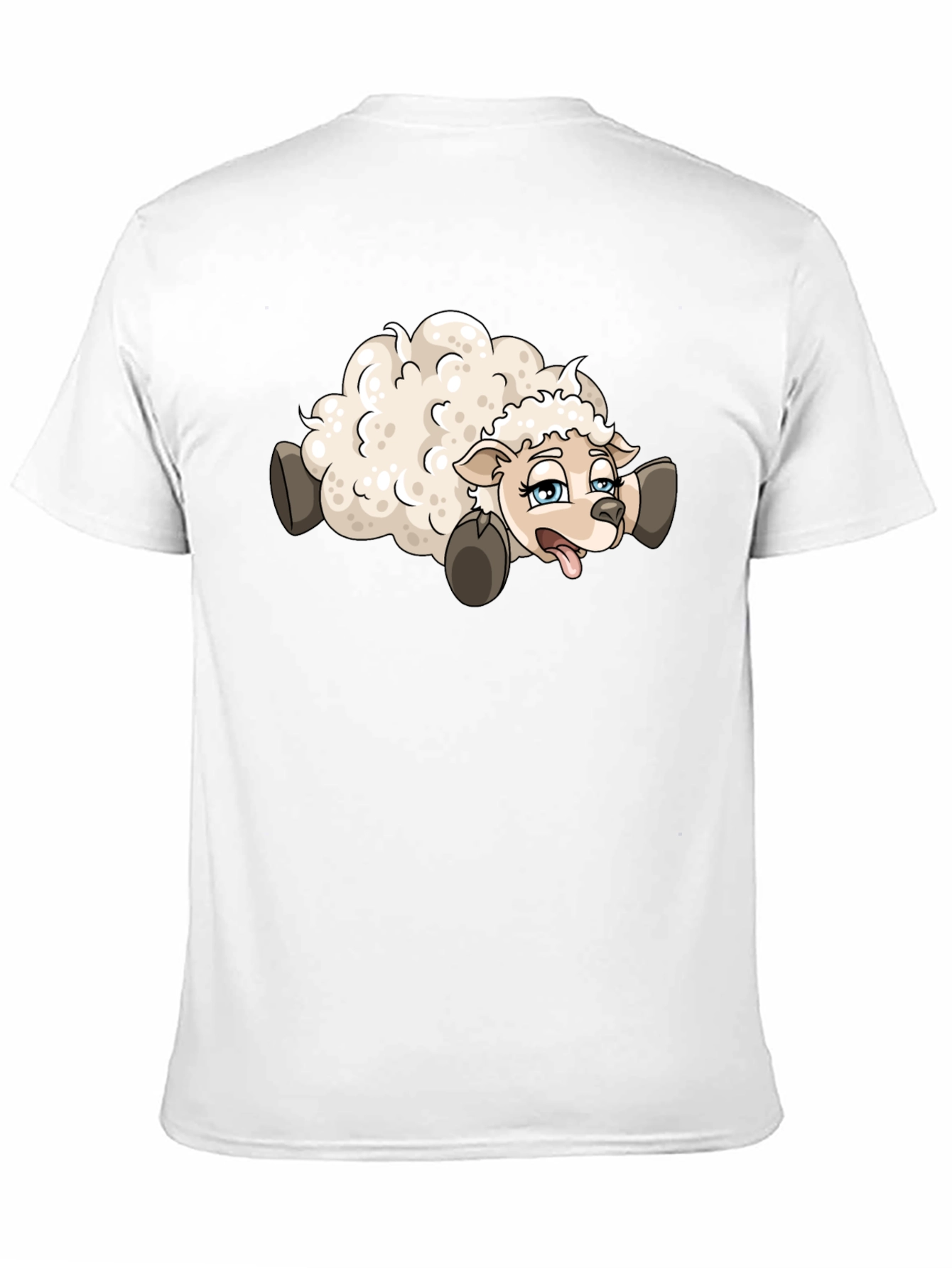Black Cartoon Sheep Graphic Tee - Black view 11