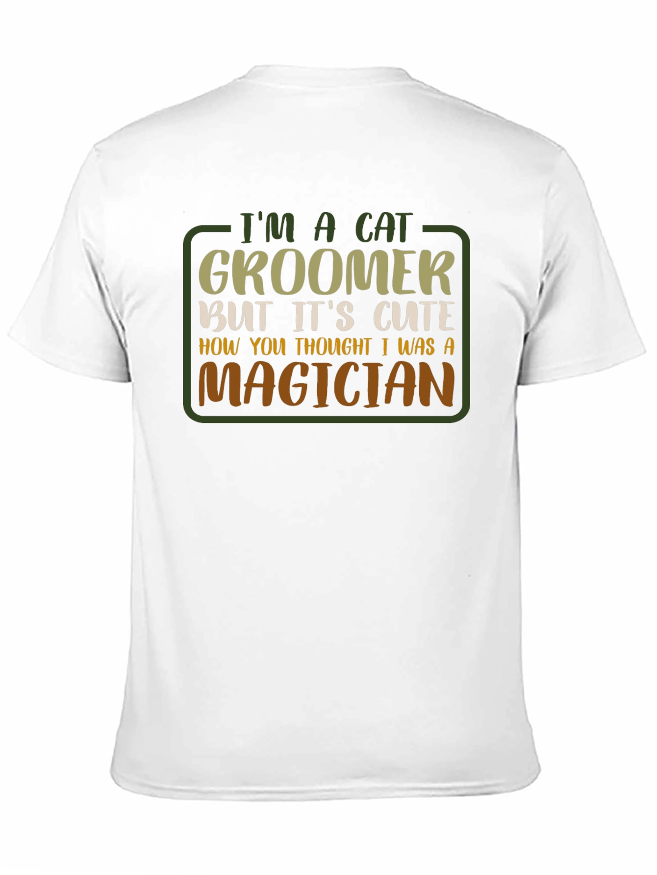 Black Funny Cat Groomer T-Shirt view 11