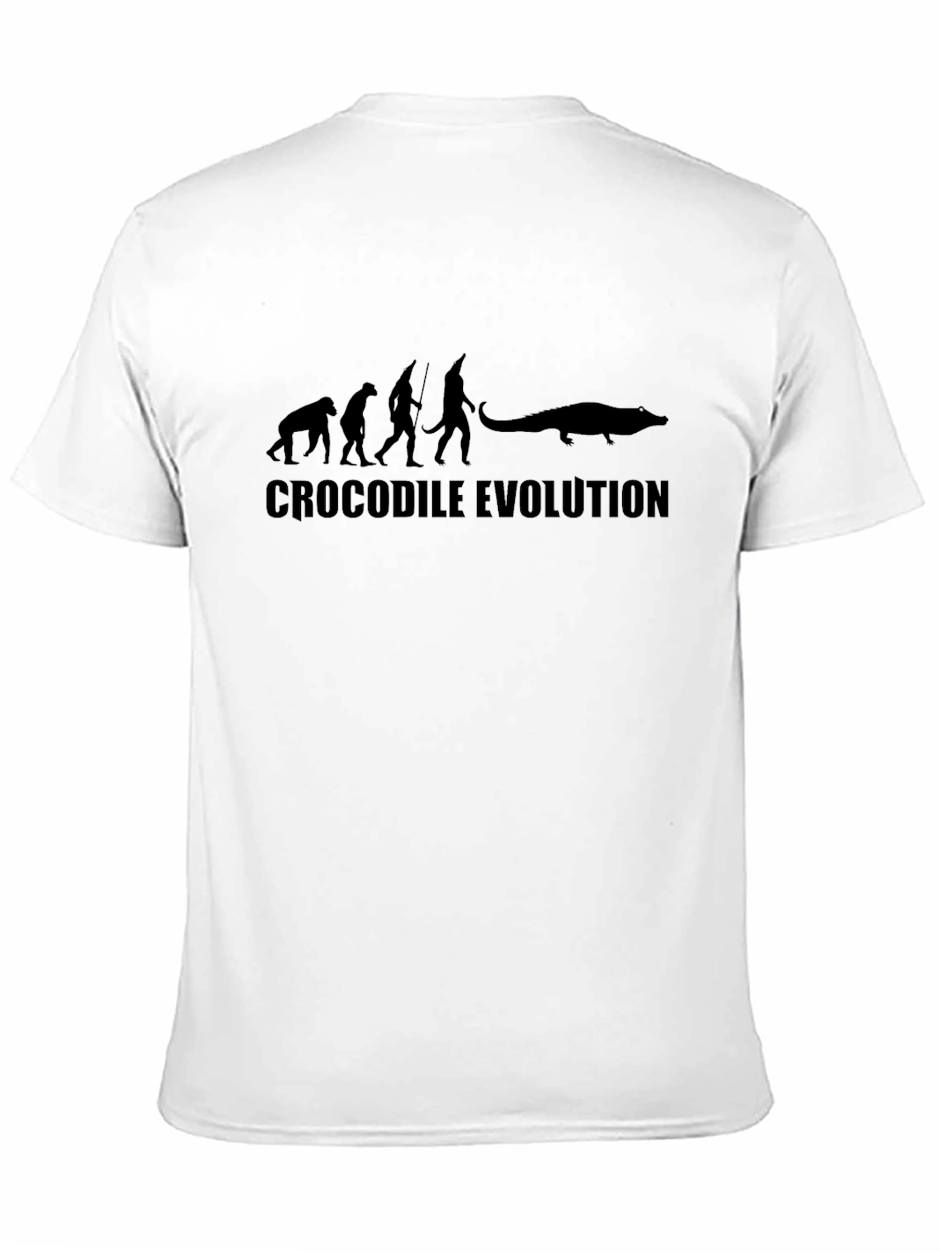 Black Crocodile Evolution T-Shirt - Novelty Graphic Tee view 11