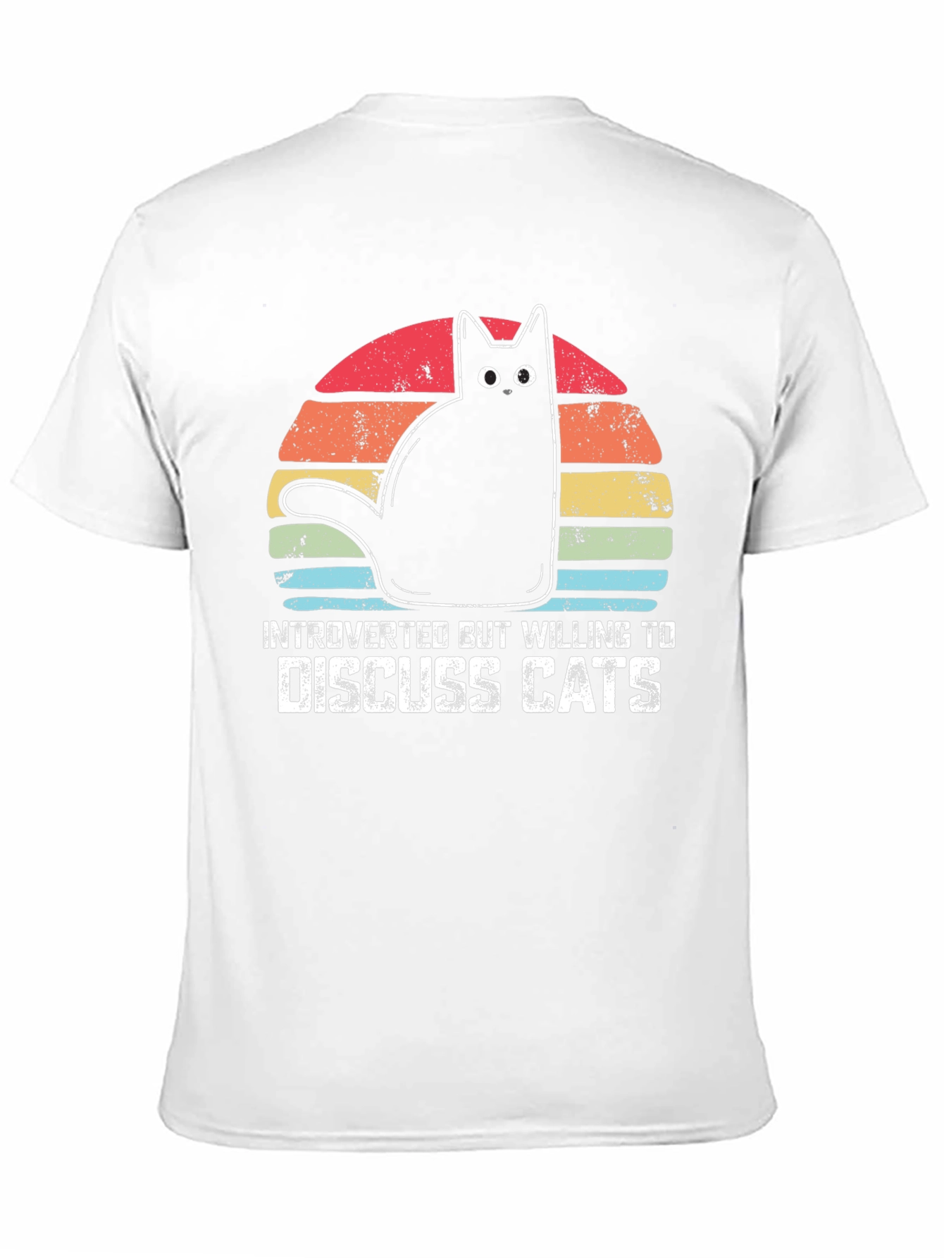 Black Introverted Cat Lover T-Shirt view 11