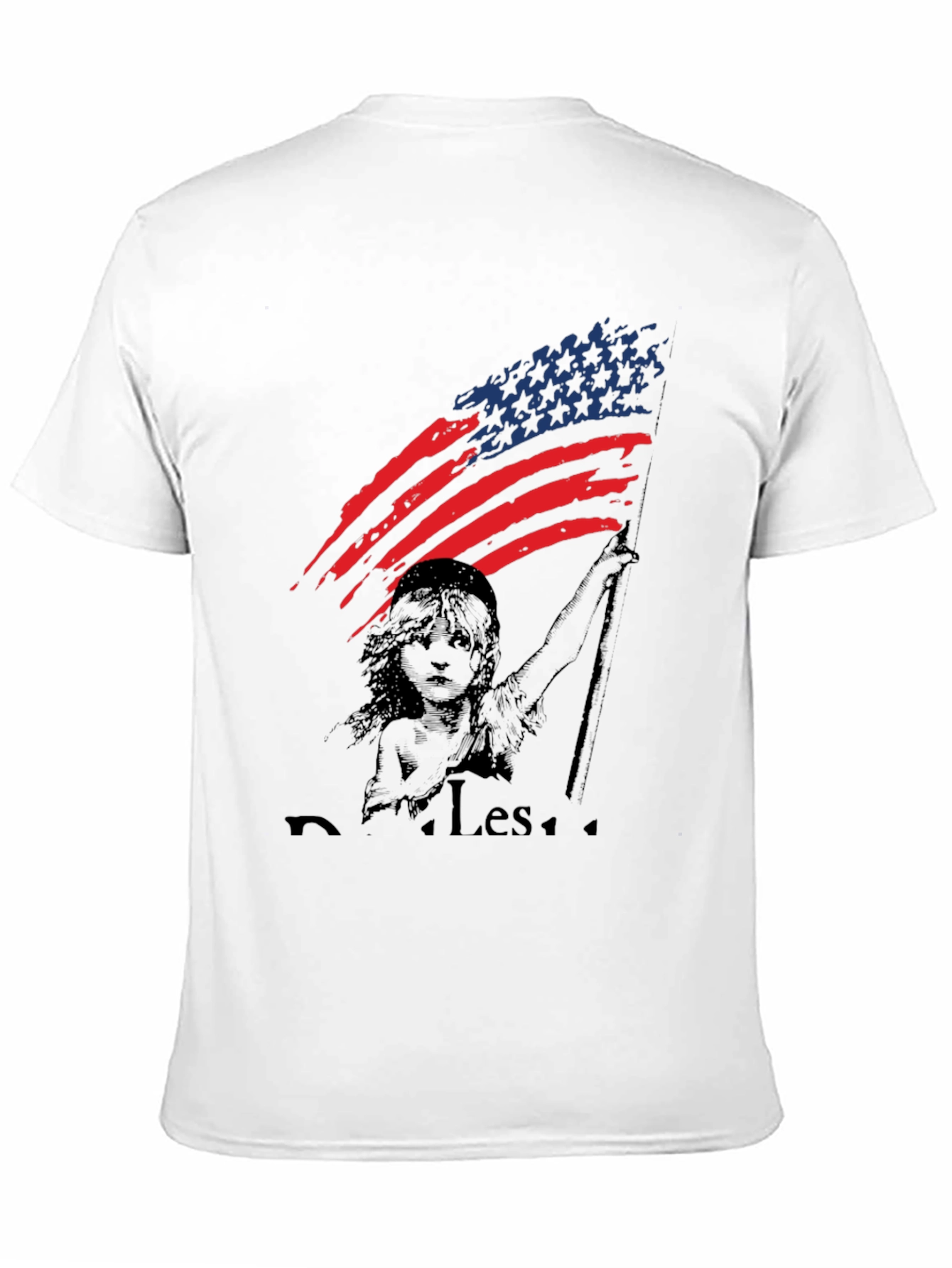 Black Liberty American Flag Graphic T-Shirt view 11