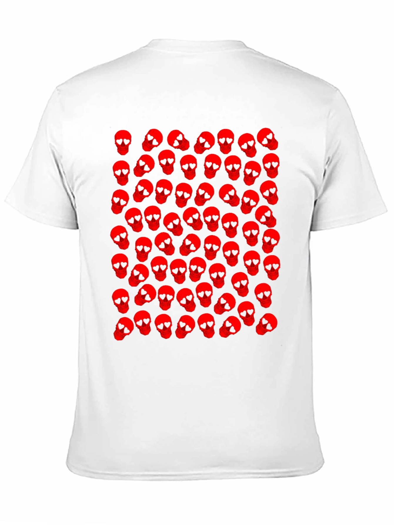 Black Skull Pattern Black T-Shirt view 11