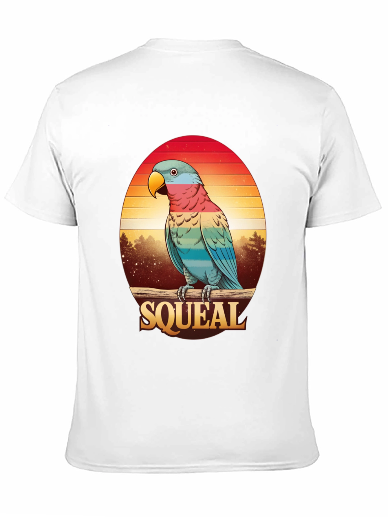 Retro Parrot Graphic Tee - Squeal Design - 11