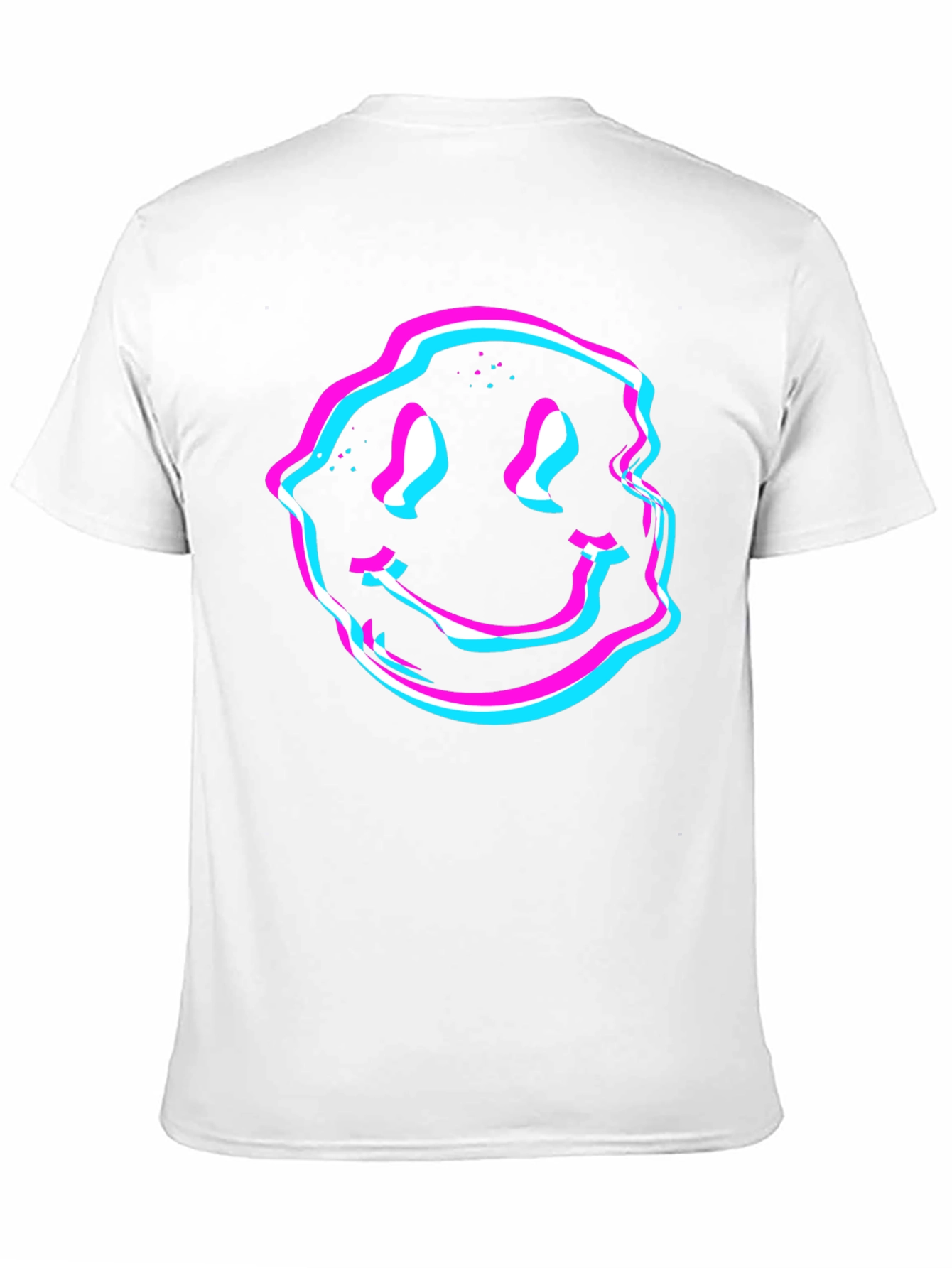 Black Glitch Smiley Face Graphic Tee - Black view 11