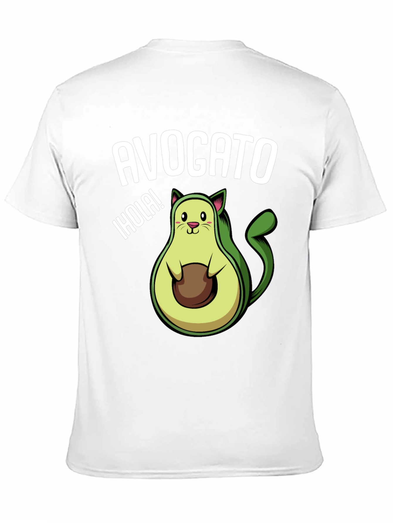 Black Avogato T-Shirt - Funny Avocado Cat Tee view 11
