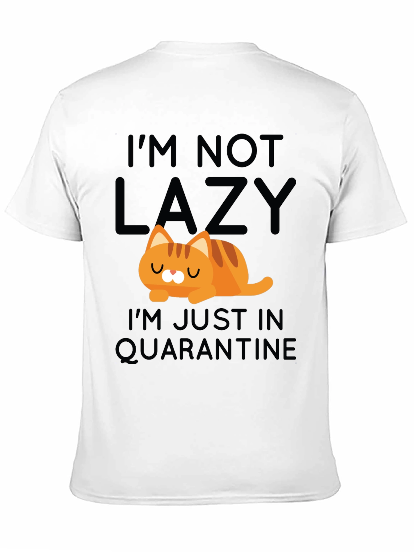 Black Funny Cat Quarantine T-Shirt view 11