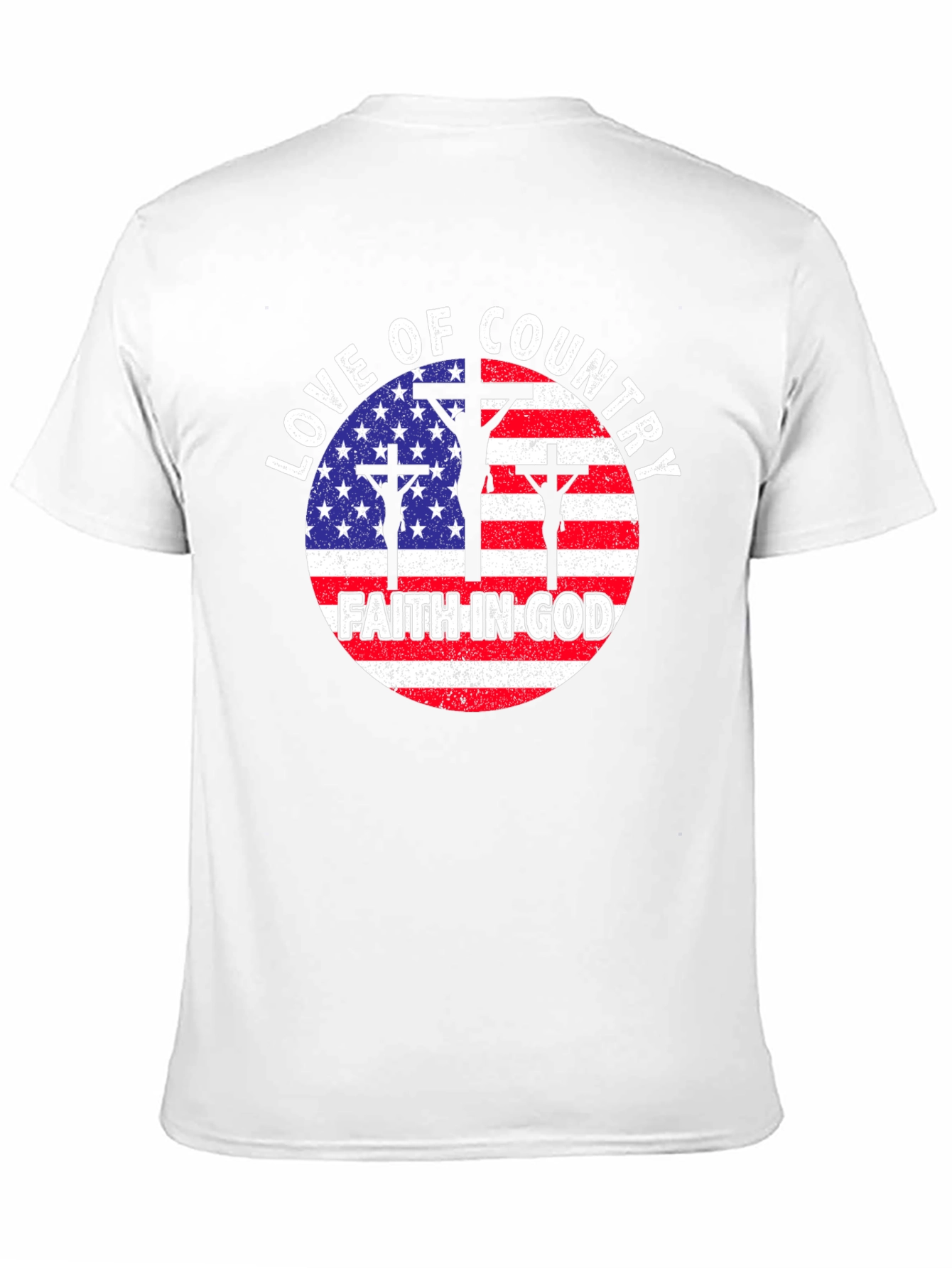 Black Patriotic Faith T-Shirt: Love of Country, Faith in God view 11