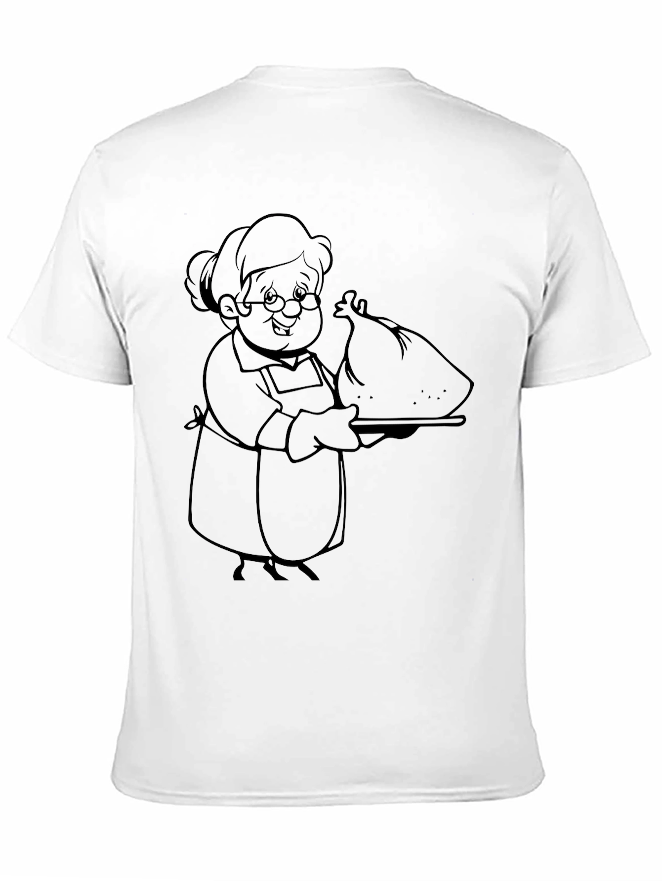 Black Grandma Serving Turkey Graphic T-Shirt view 11