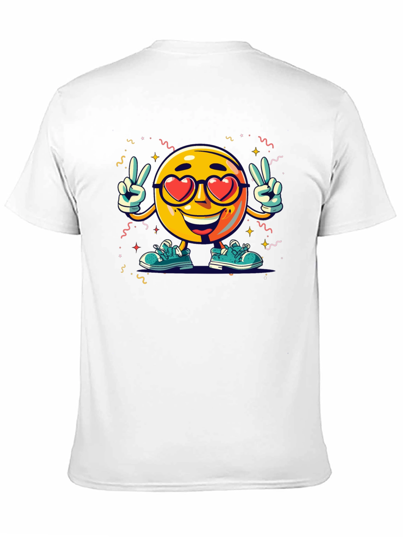 Black Emoji Love T-Shirt: Fun & Unique Design view 11
