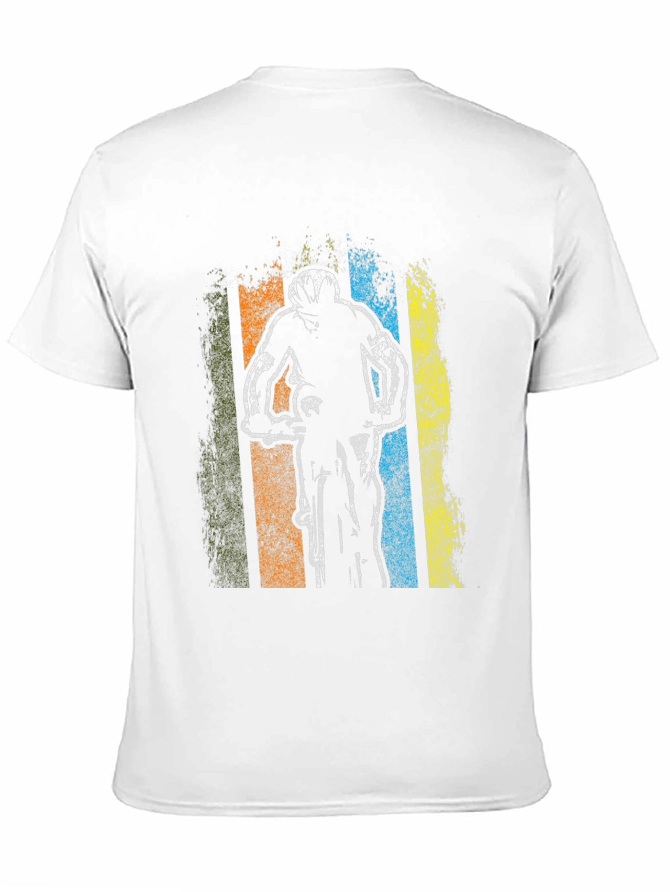 Black Retro Mountain Biker Graphic Tee - Black Cotton Blend view 11