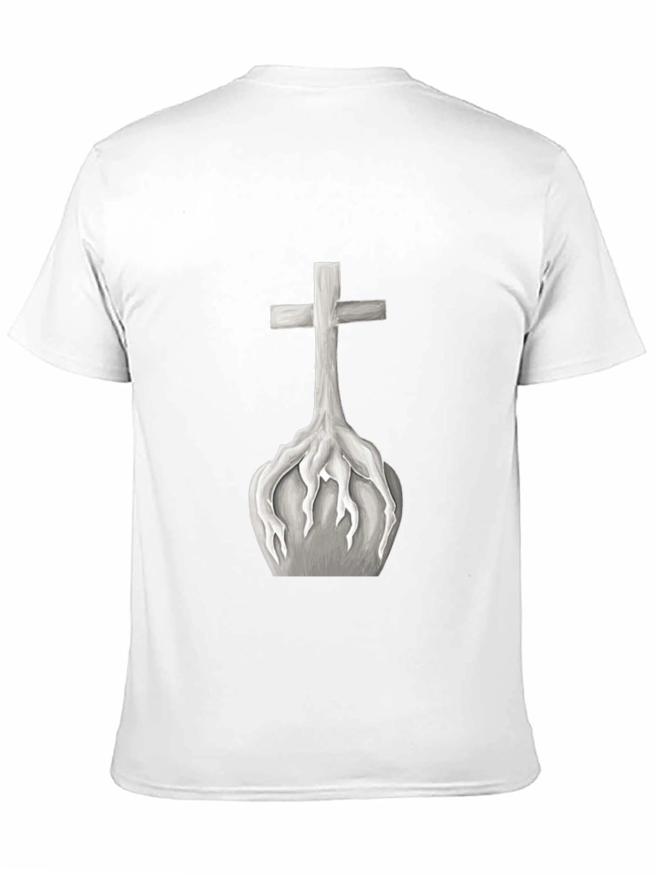 Black Cross Roots Graphic Tee - Black Cotton T-Shirt view 11