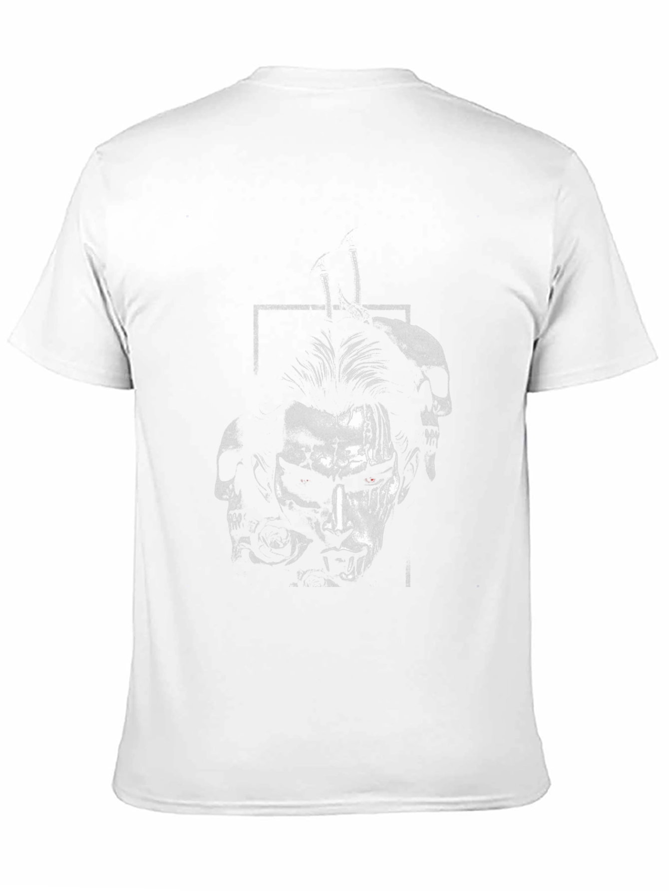 Black Gothic Skull Graphic Tee - Black view 11