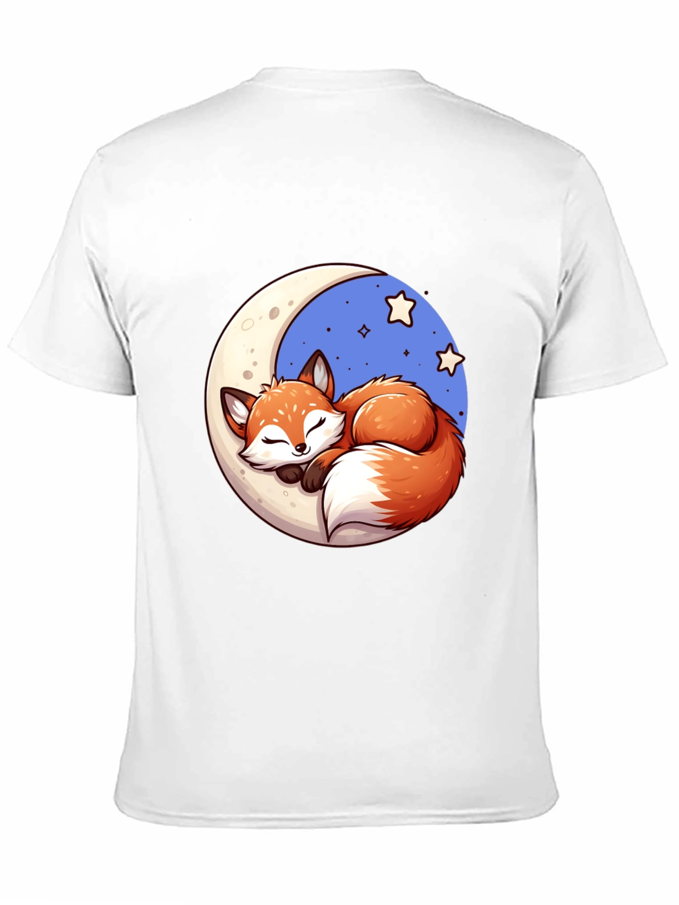 Black Dreamy Fox Graphic Tee - Cute Cartoon Design view 11