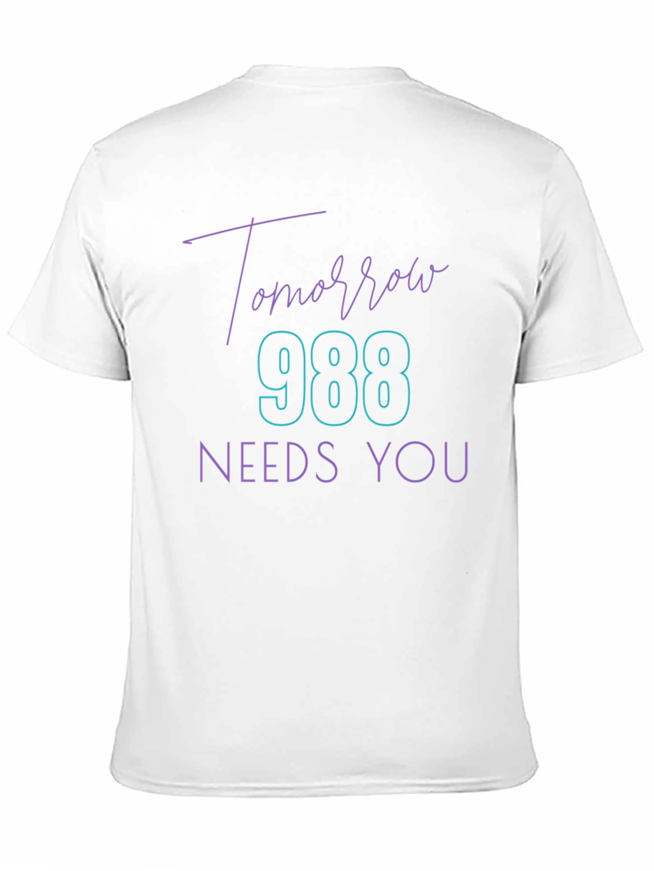 Black Tomorrow 988 Needs You Graphic Tee view 11